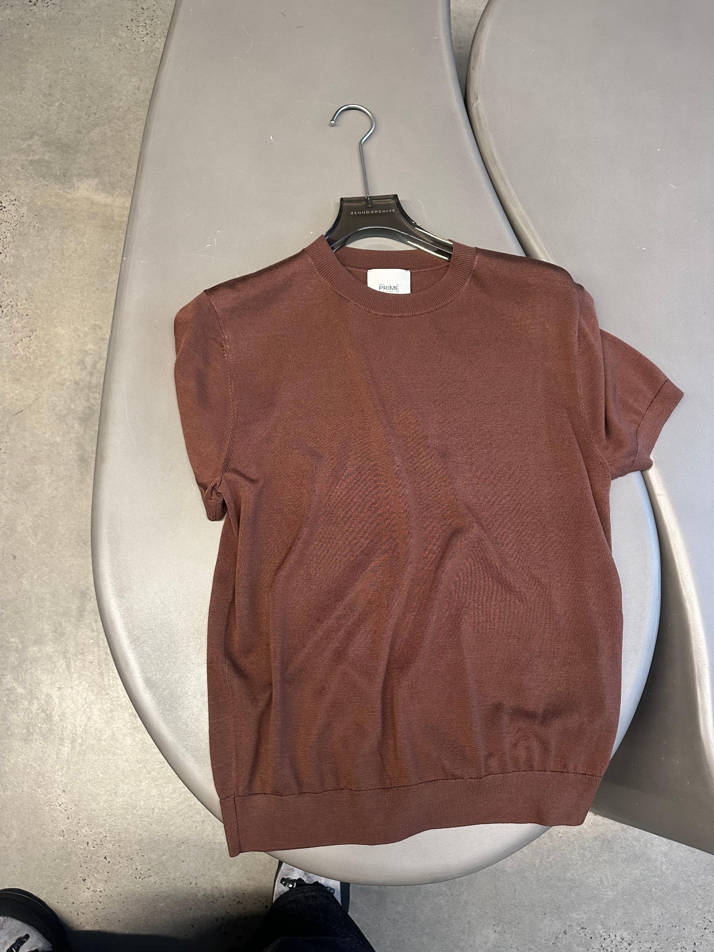 Victim Of The Prime Knitted T-Shirt Brown (Size L)
