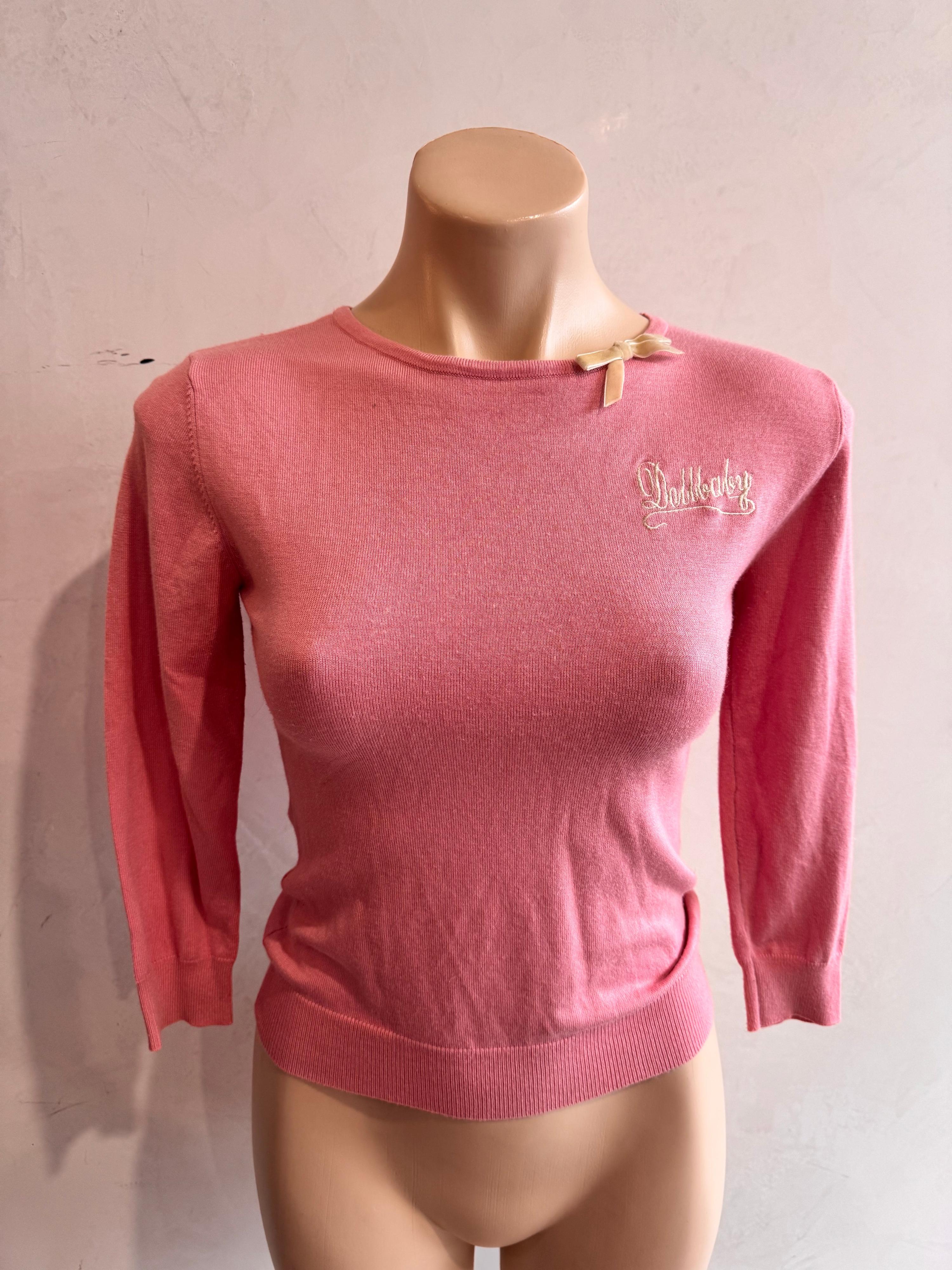 Wheels & DollBaby pink knit top - size 8 thumbnail 3