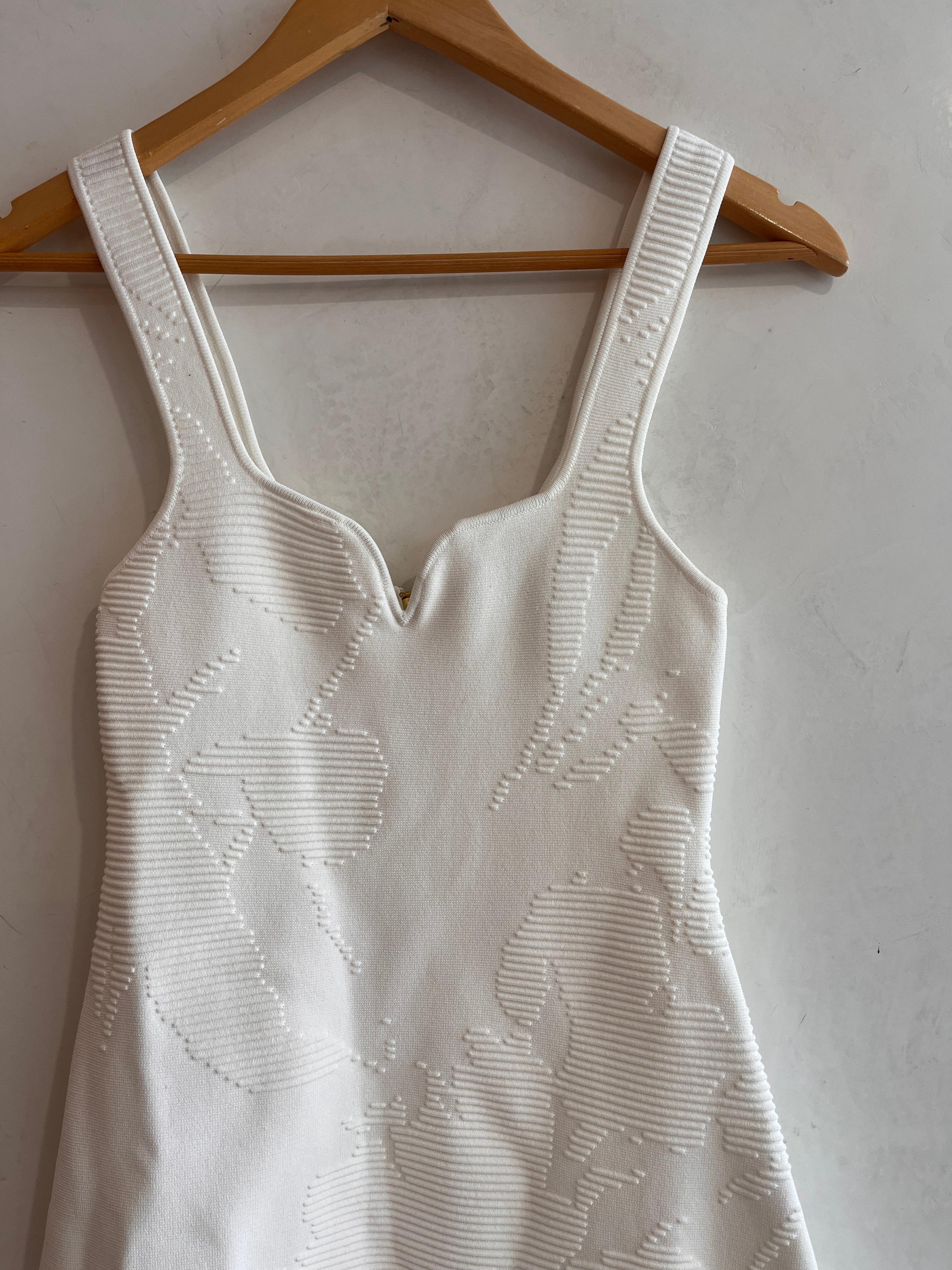 AJE White Knit Mini Dress Size XS thumbnail 2