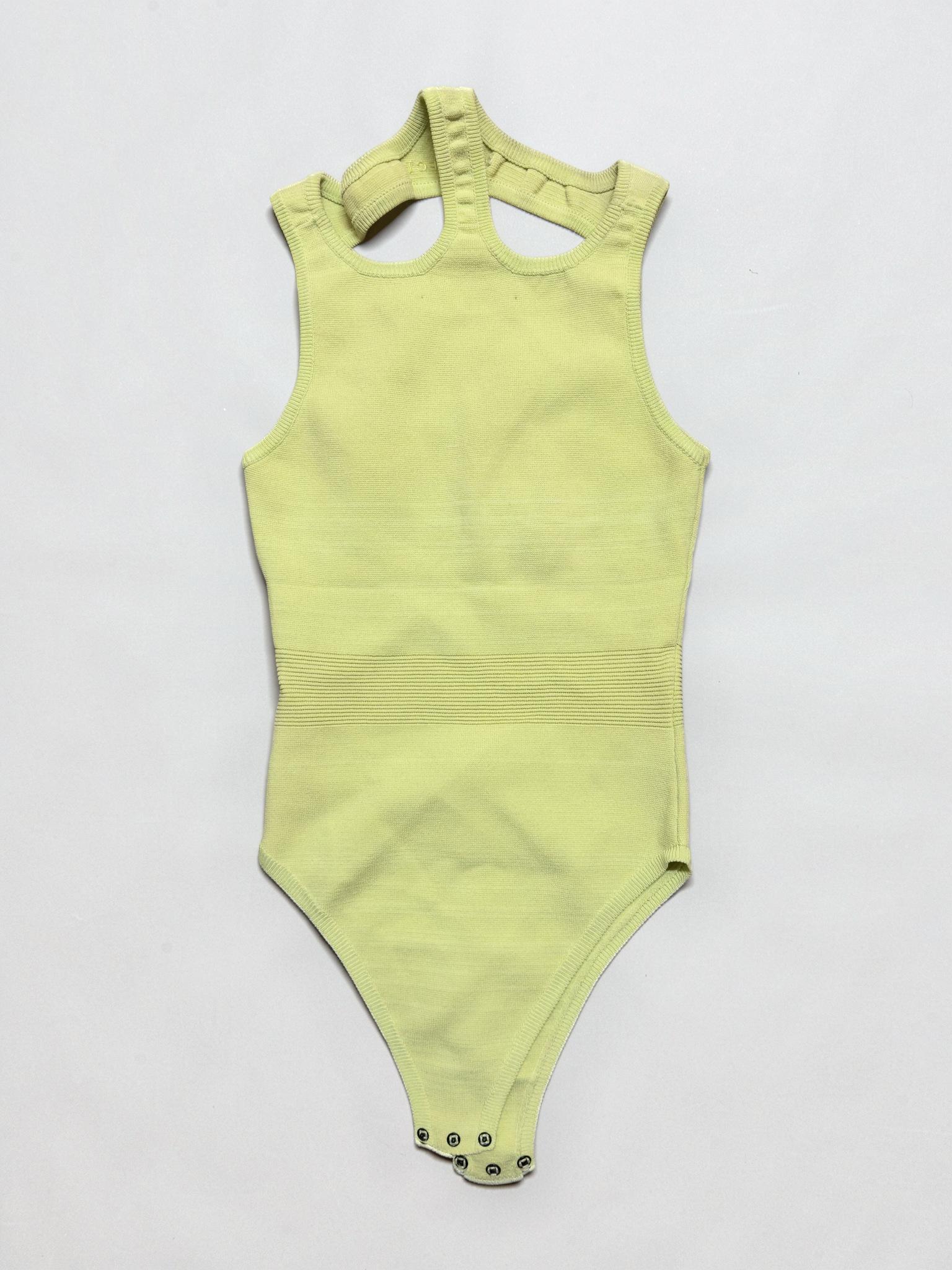 y / project Yellow Cutout Knit Bodysuit (Size 8) thumbnail 2