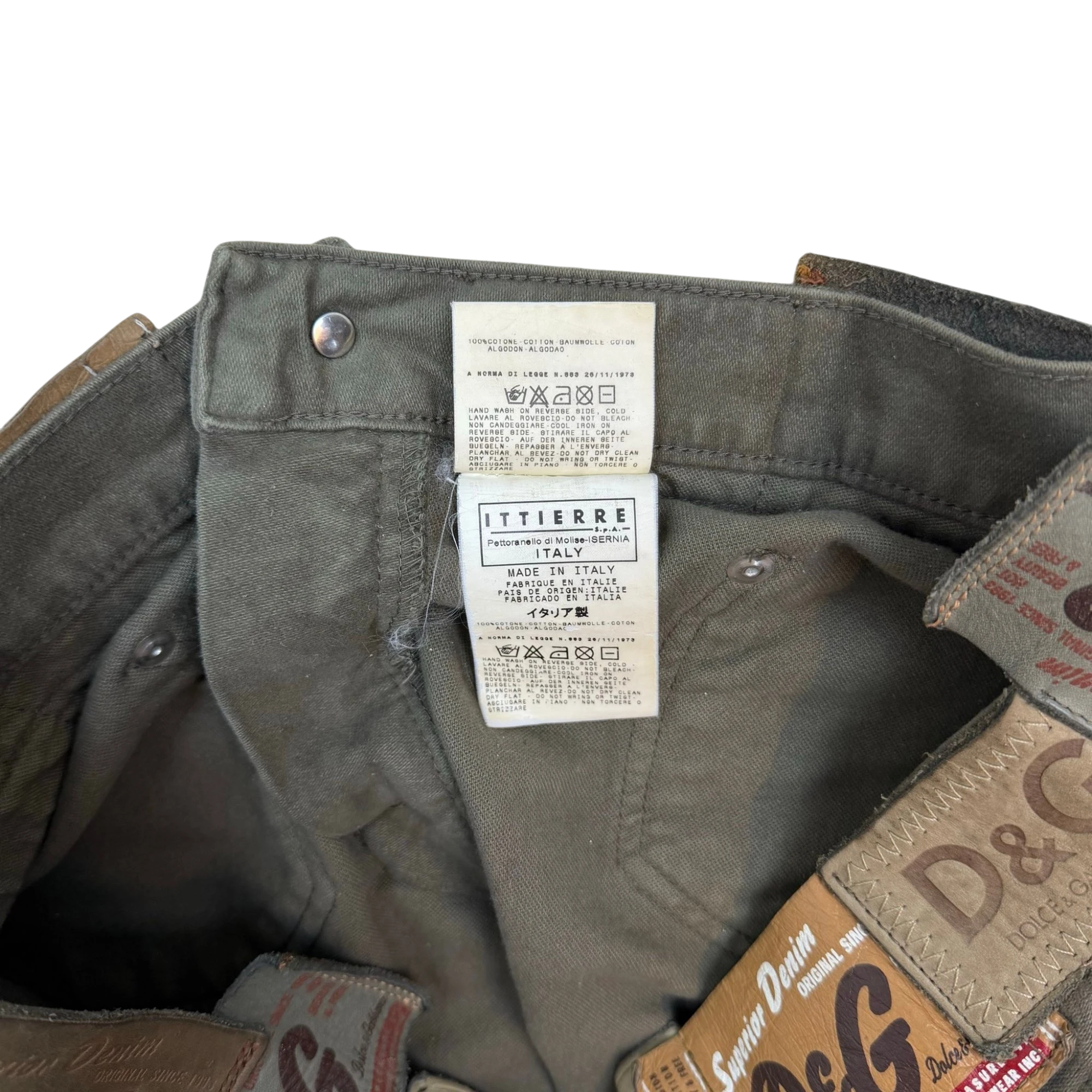 Dolce & Gabbana AW03 Multi Tag Skirt Khaki Green (Size EU38) thumbnail 7