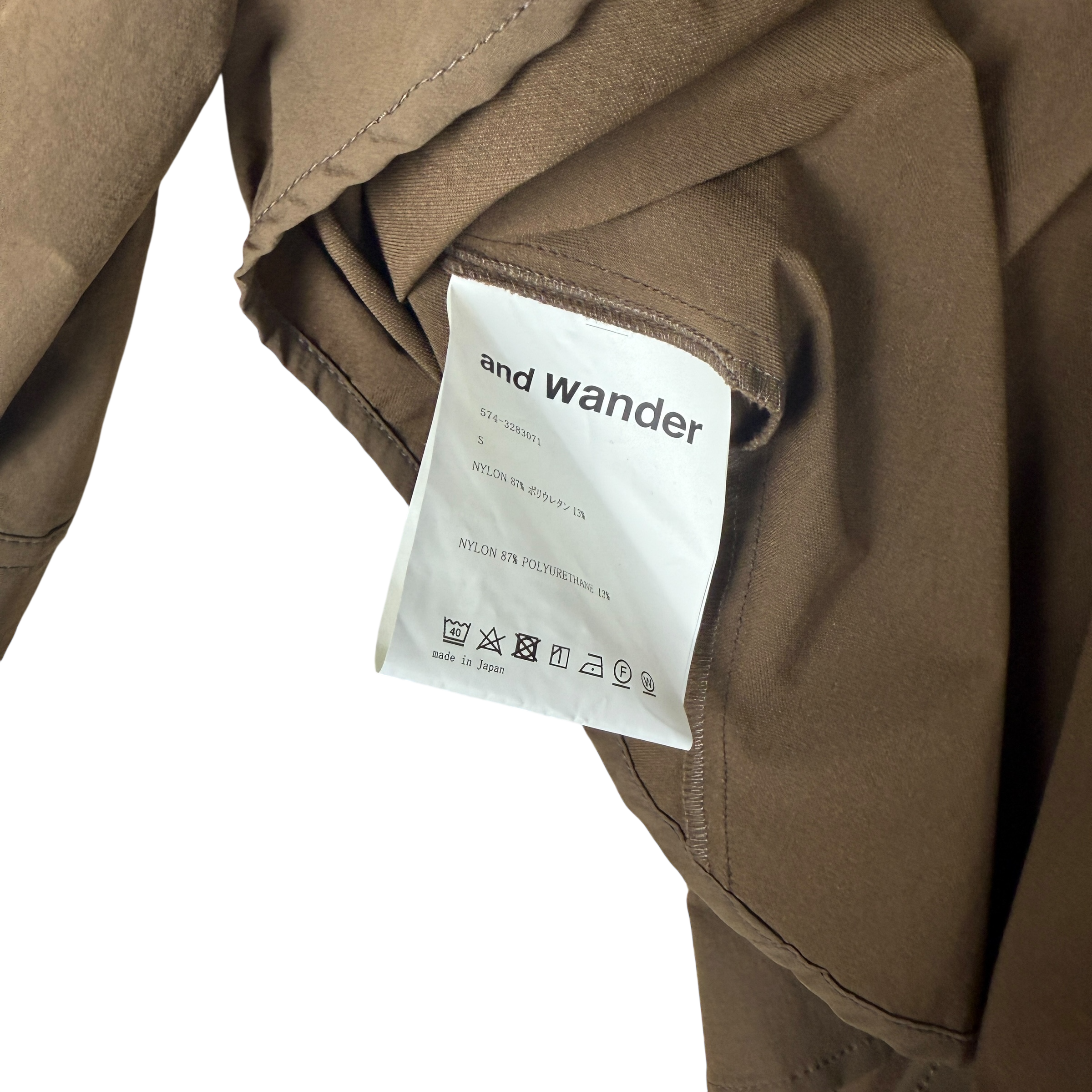 And Wander Nylon Light Shirt Brown (Size S) thumbnail 5