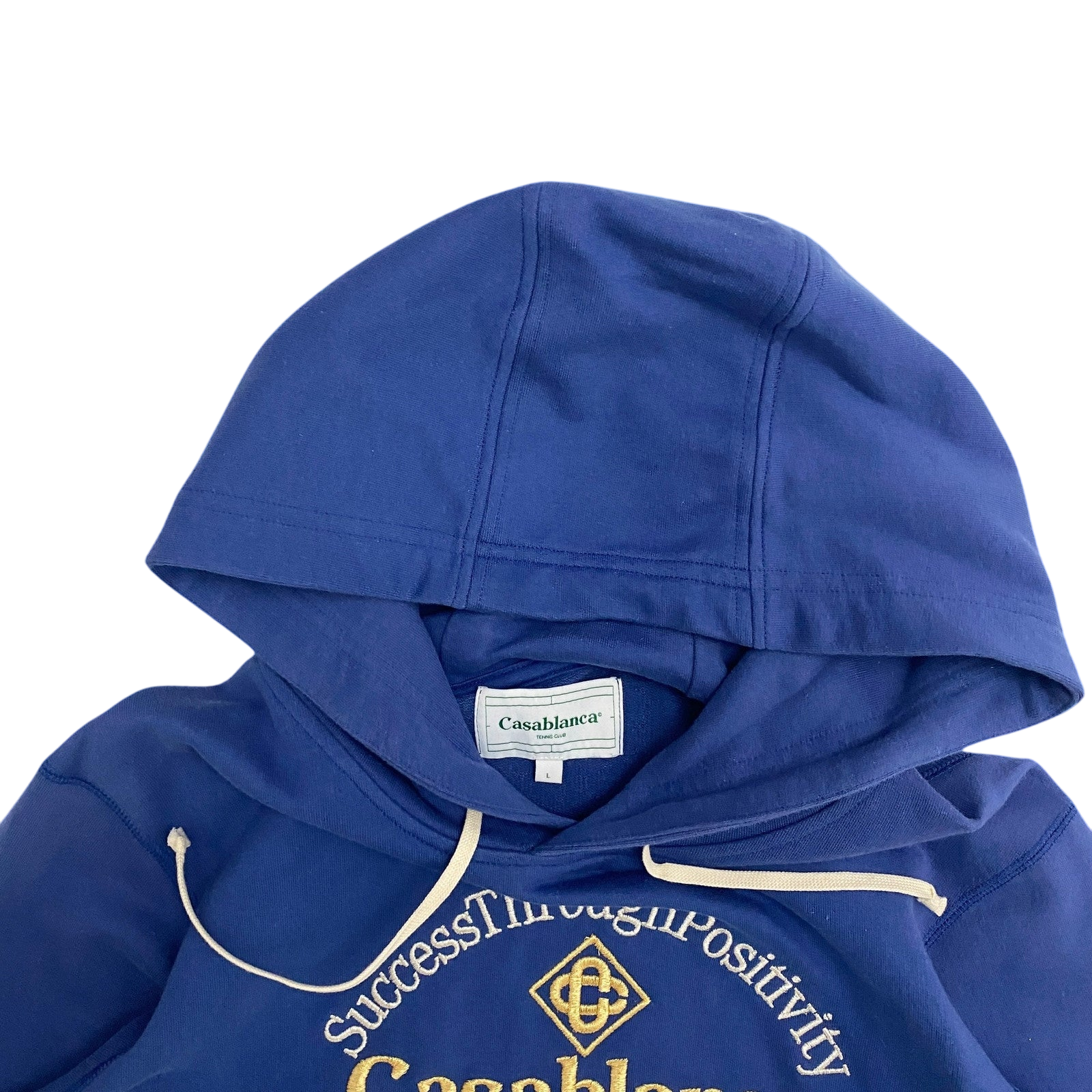 Casablanca 'Success Through Positivity' Embroidered Hoodie Blue (Size L) thumbnail 3