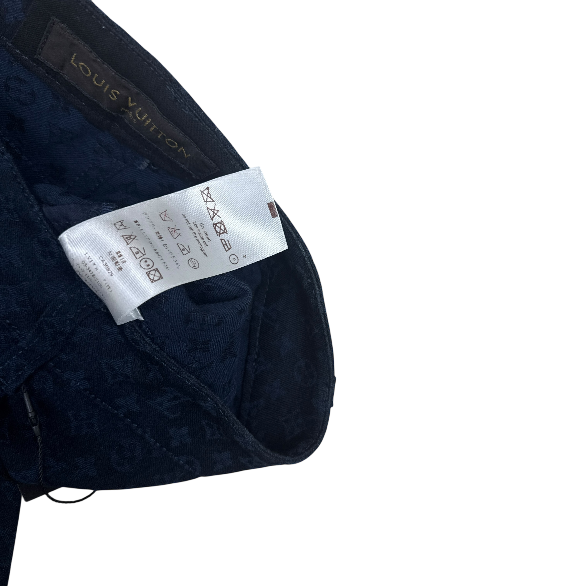 Louis Vuitton Monogram Lambskin Trim Capri Denim Pants Navy (Size 36) thumbnail 8