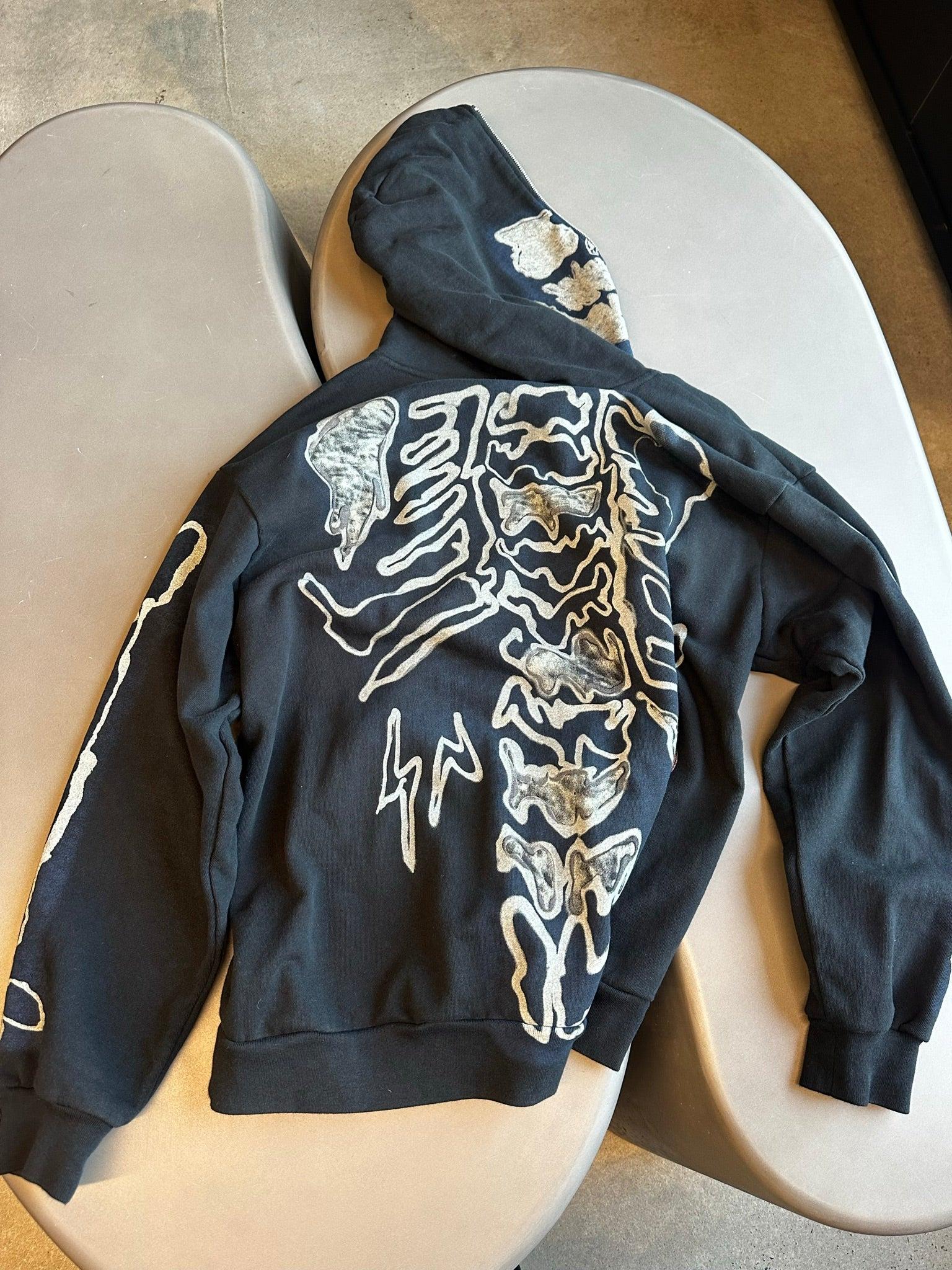 Cactus Jack SS21 Skeleton Full Zip Hoodie Black (Size XL) thumbnail 3