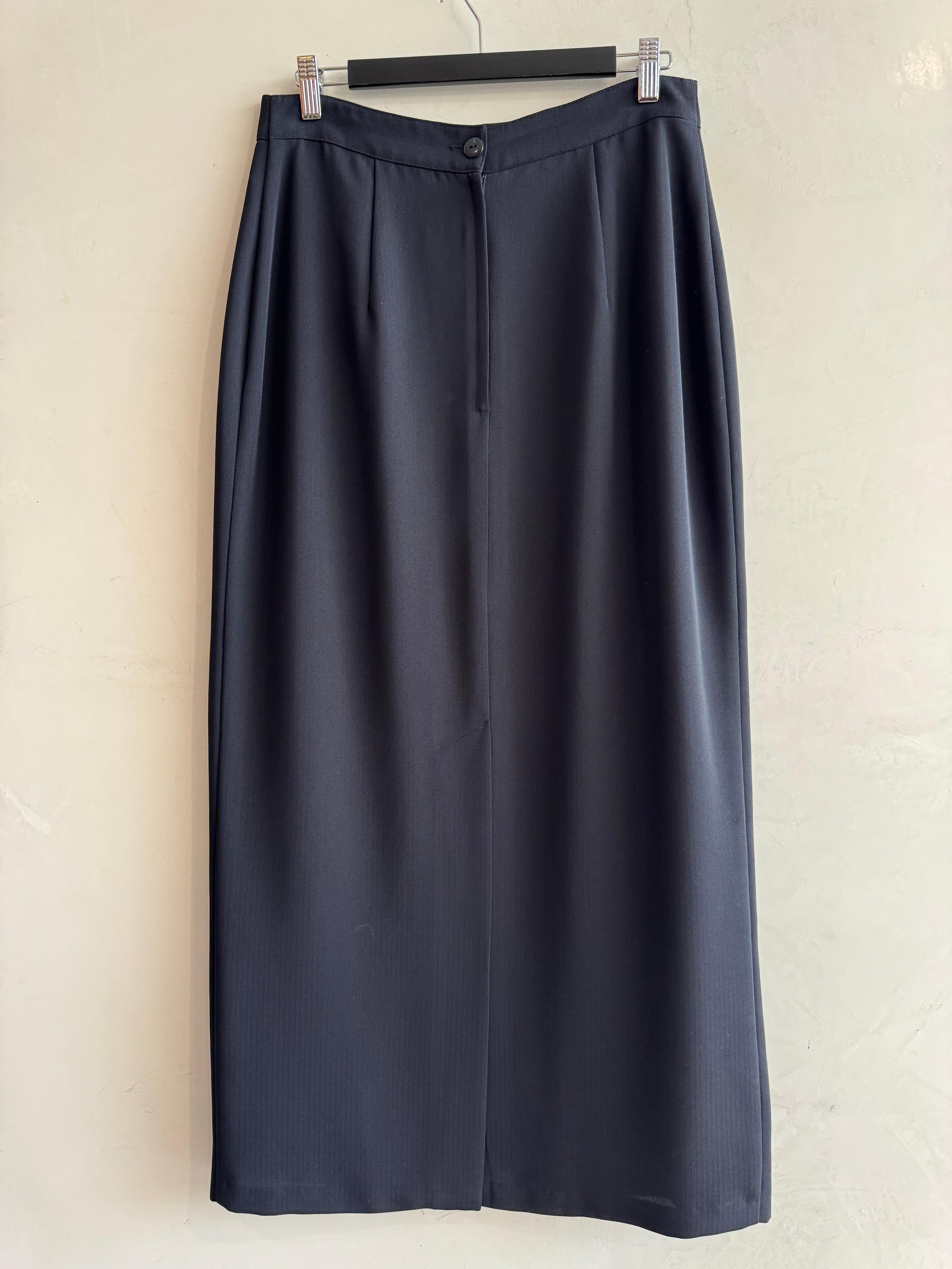 Vintage Katie’s Navy Maxi Split Skirt - size 14 thumbnail 2