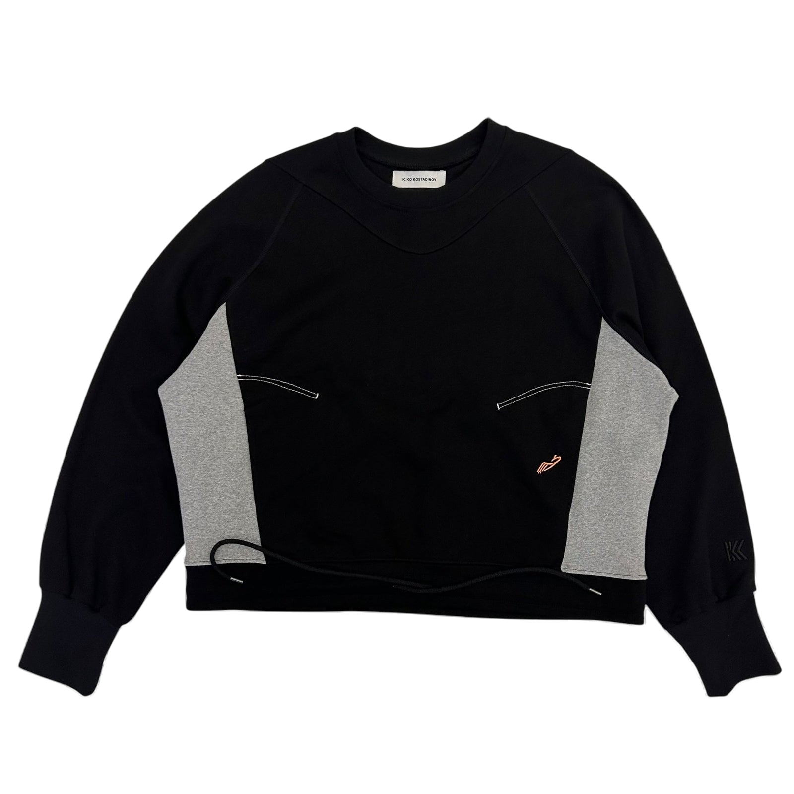 Kiko Kostadinov KK Paneled Sweatshirt Black/Grey (Fits XL)