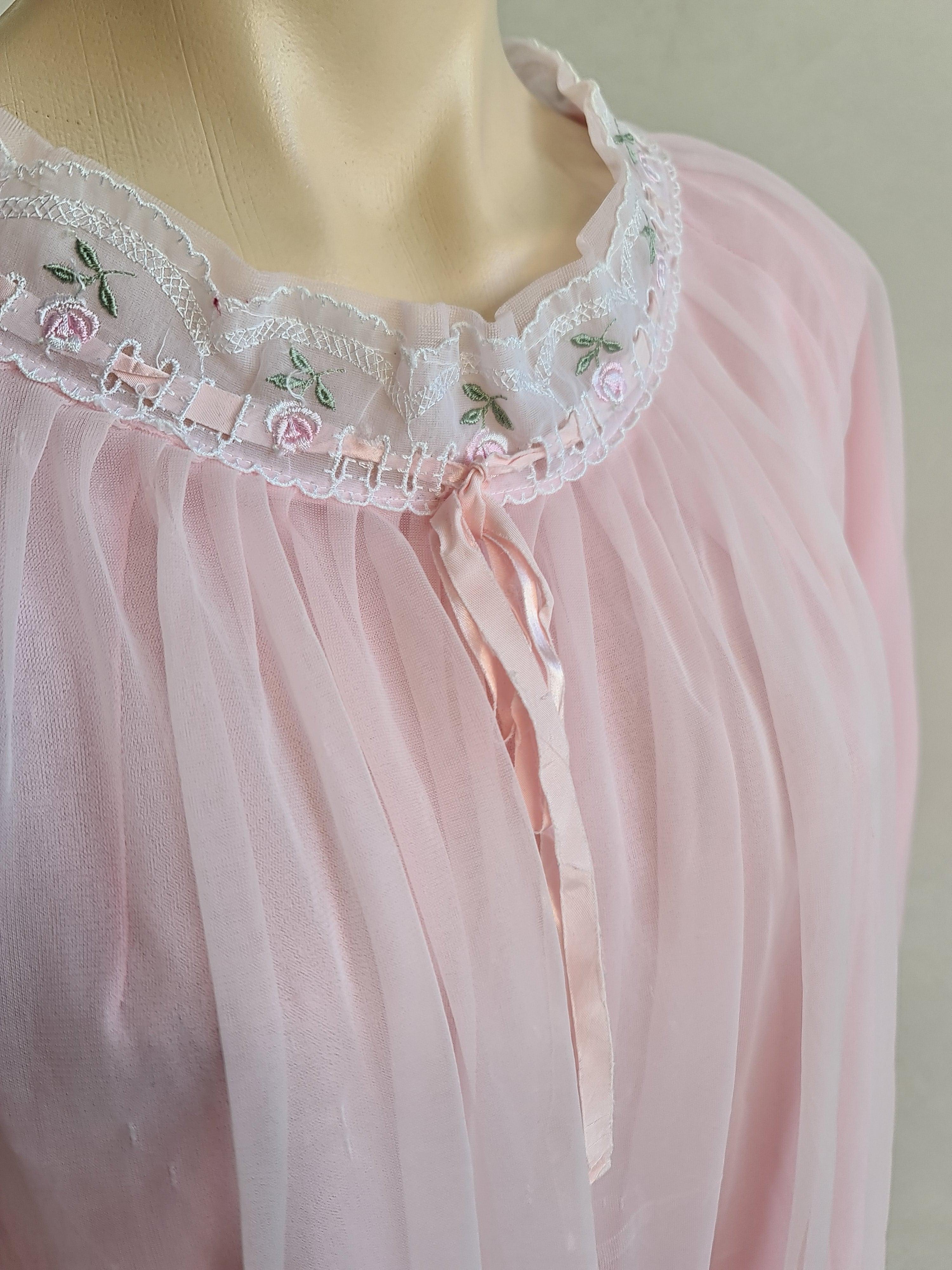 Vintage 50's Baby Pink Gown - size S thumbnail 6
