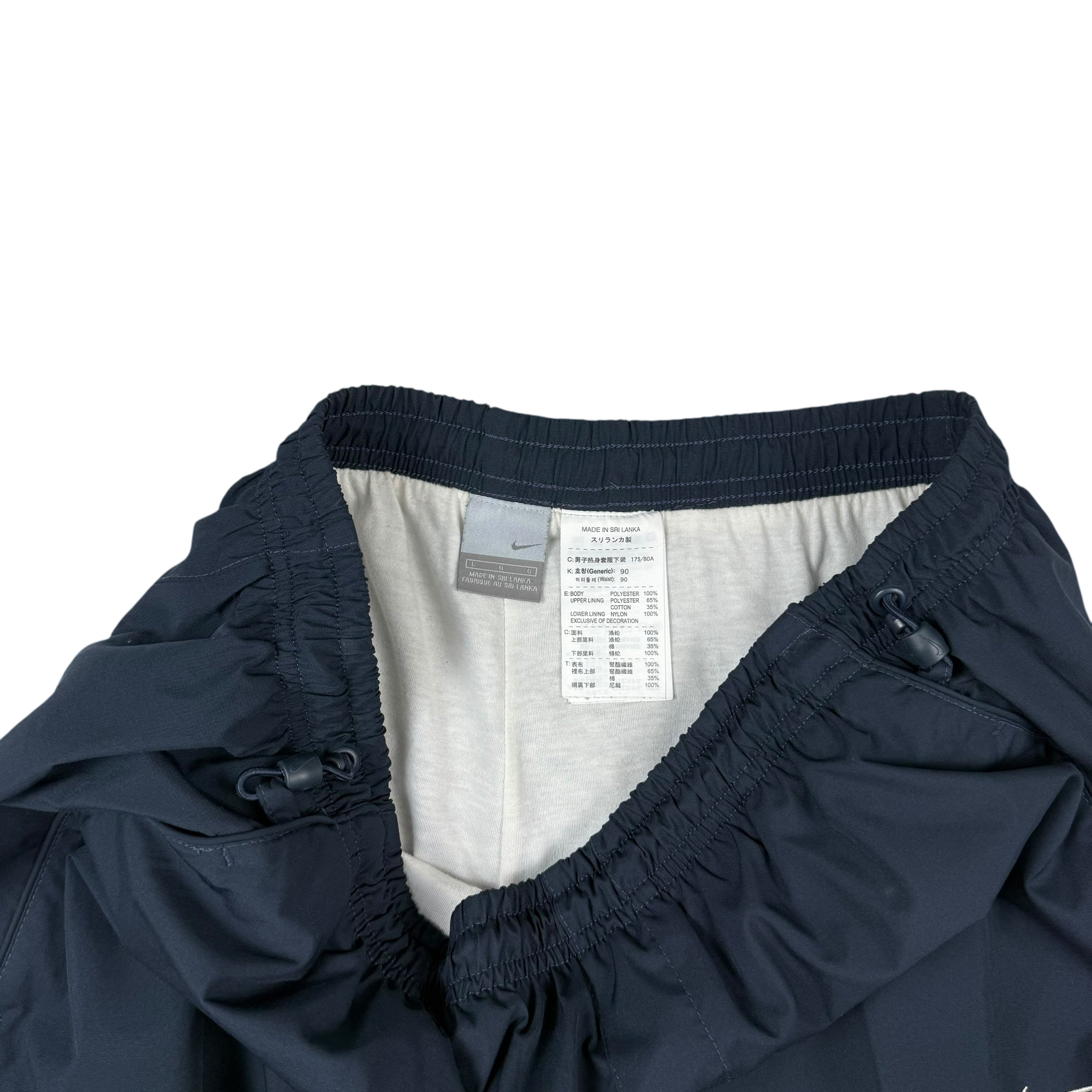 Nike 00s Embroidered Logo Navy Track Pants (part of set) (Size L) thumbnail 3