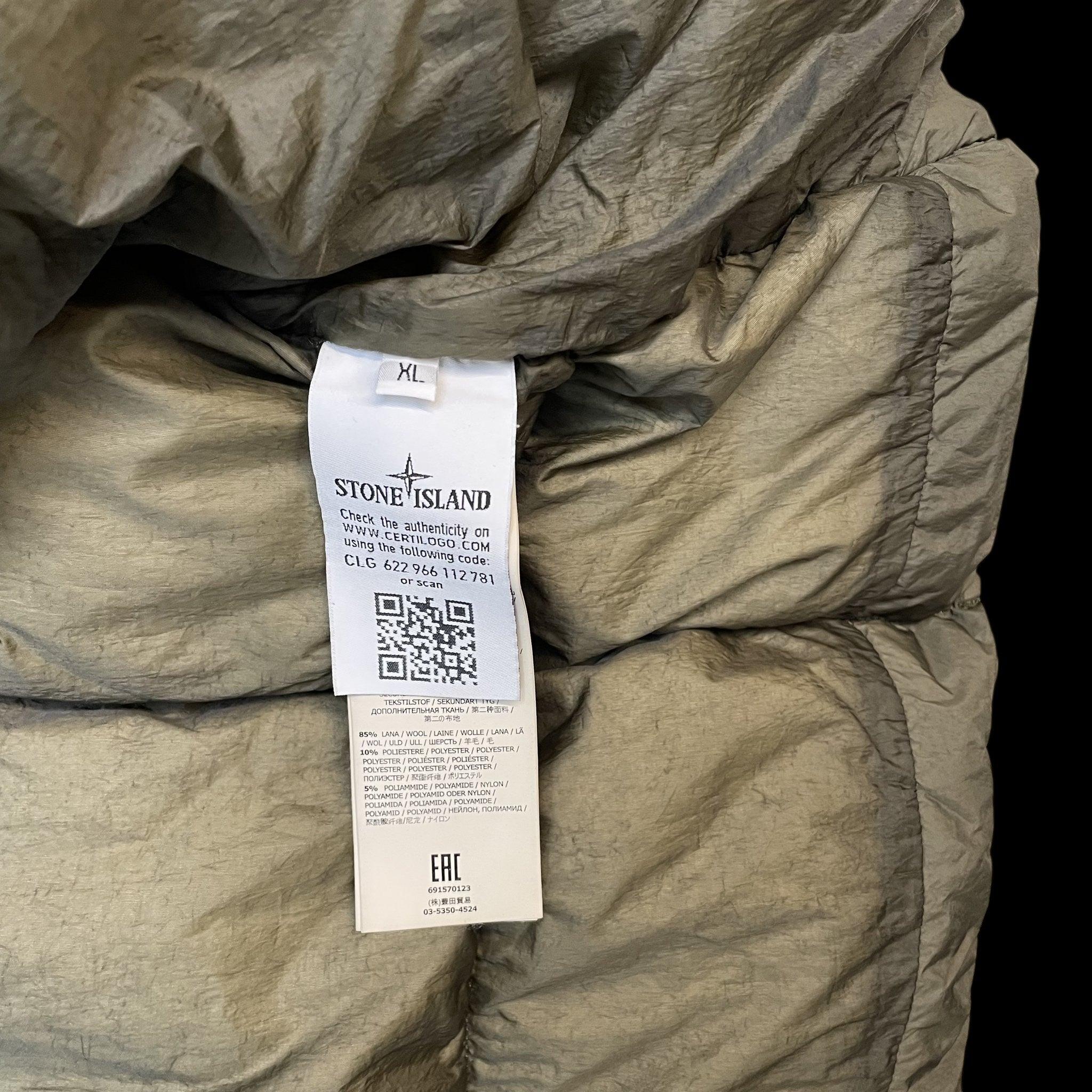 Stone Island AW18 Crinkle Reps NY Down Parka Jacket Army Green (Size XL) thumbnail 8
