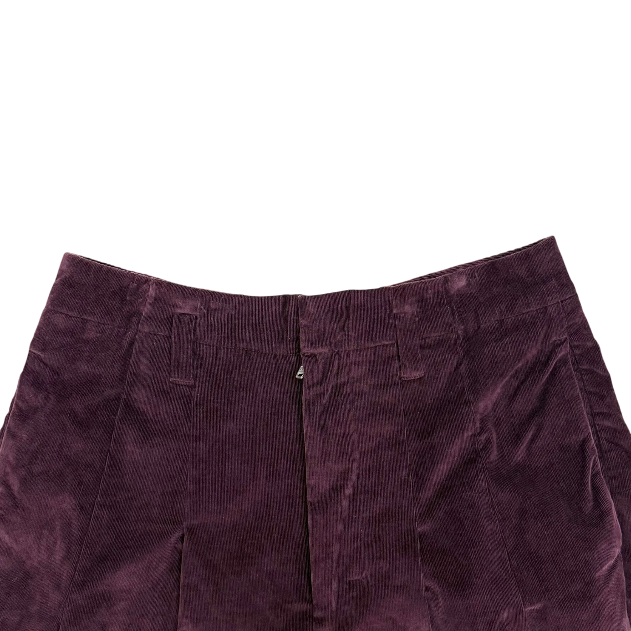 Shinya Kozuka Baggy Pleated Corduroy Pants Burgundy (Size M) thumbnail 2