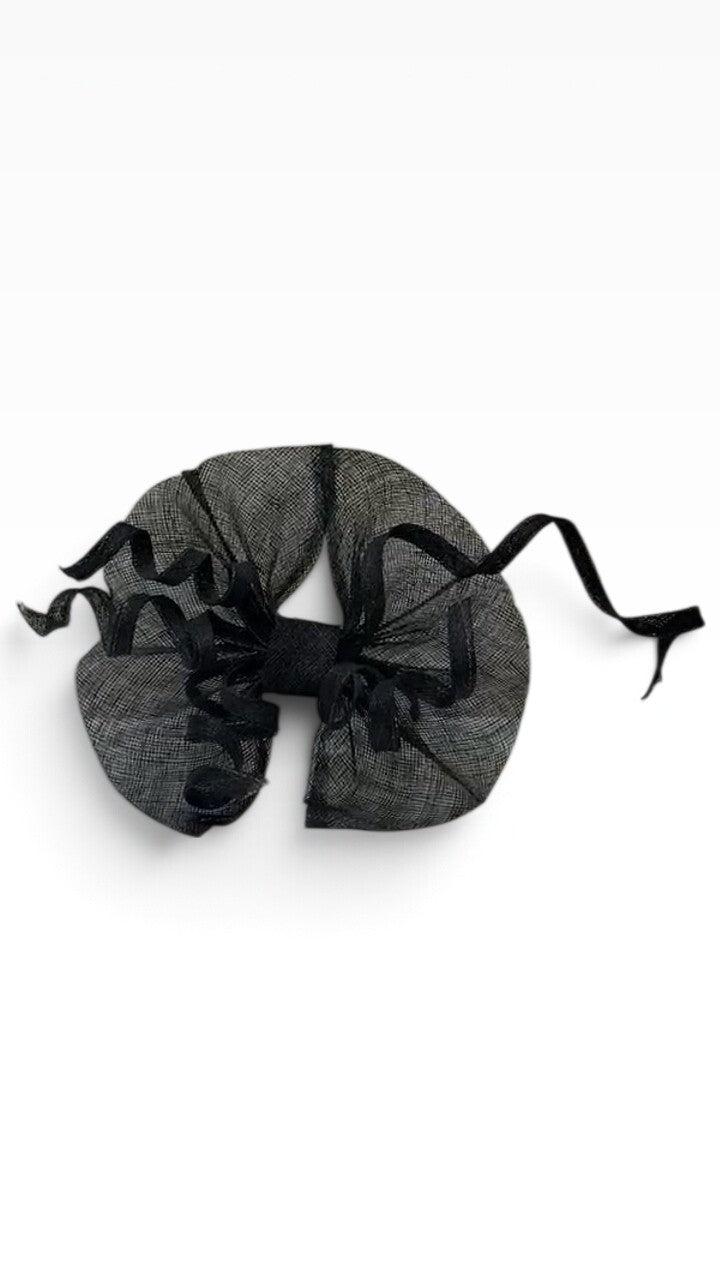 Black Sinamay Twirl Fascinator Headband thumbnail 3