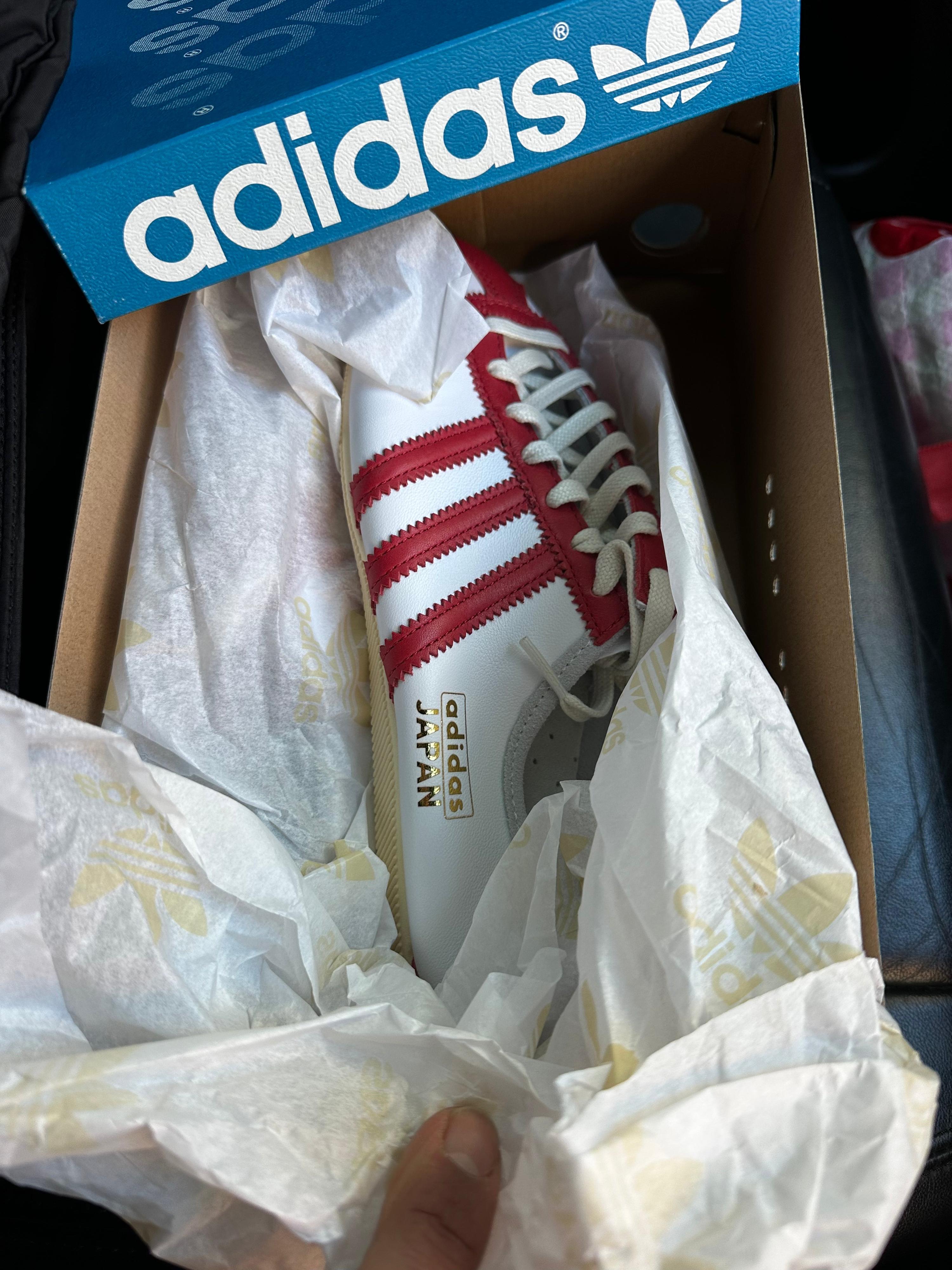 Adidas Japan Leather Trainers Red/White (Size US6.5/UK6)