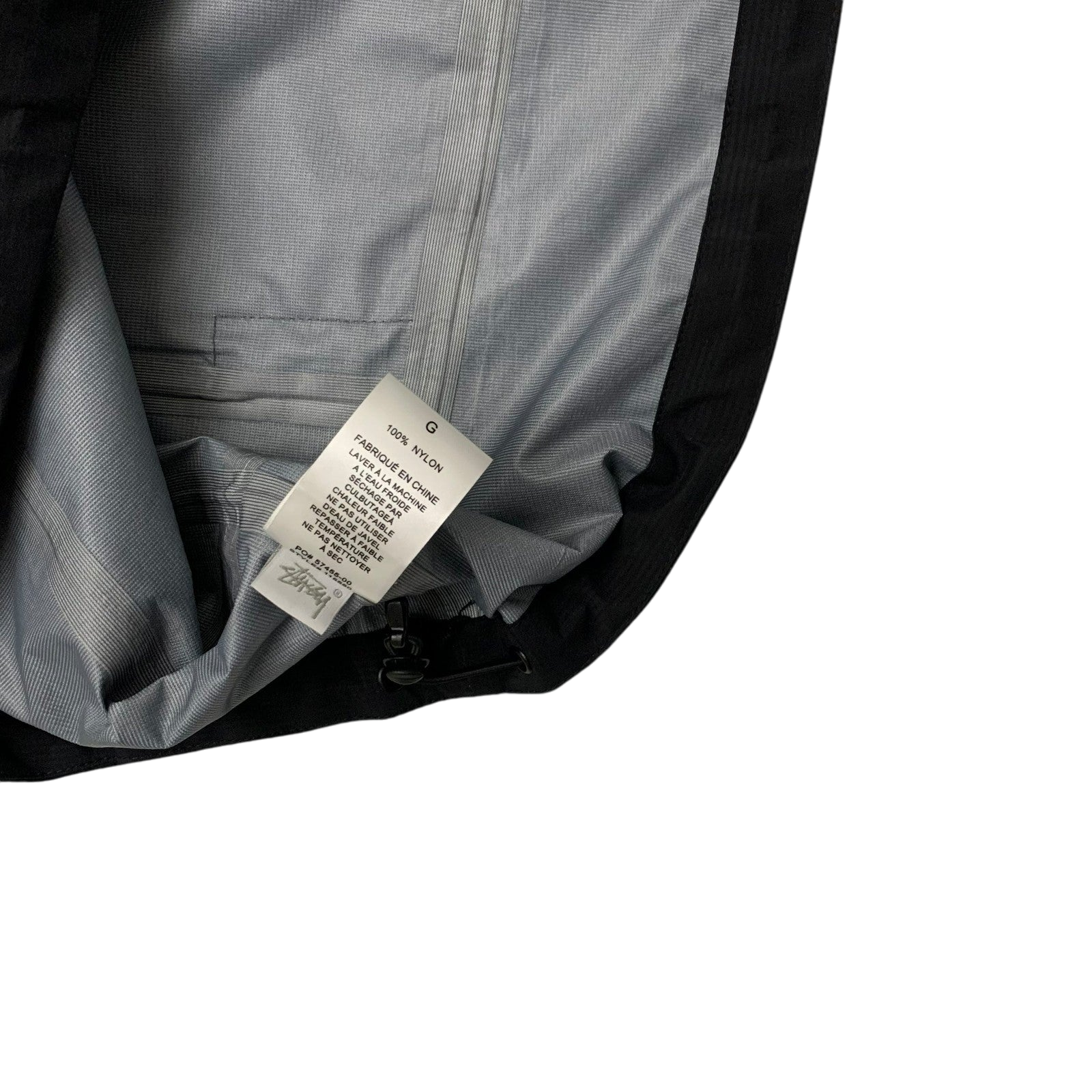 Stussy AW20 Taped Seam Nylon Rain Jacket Black/Grey (Fits L-XL) thumbnail 6