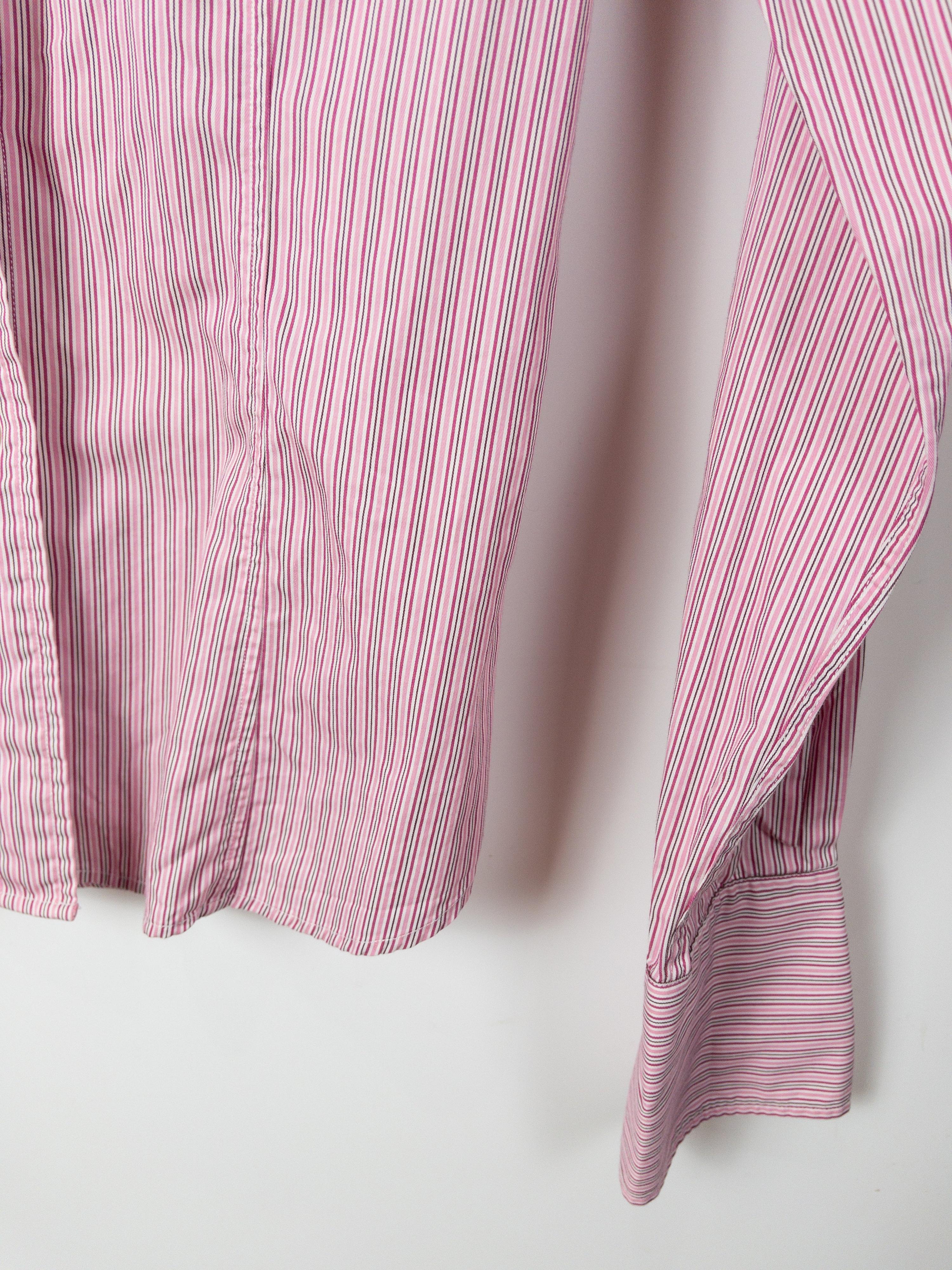 TM LEWIN Red Striped Shirt Size 10 thumbnail 5