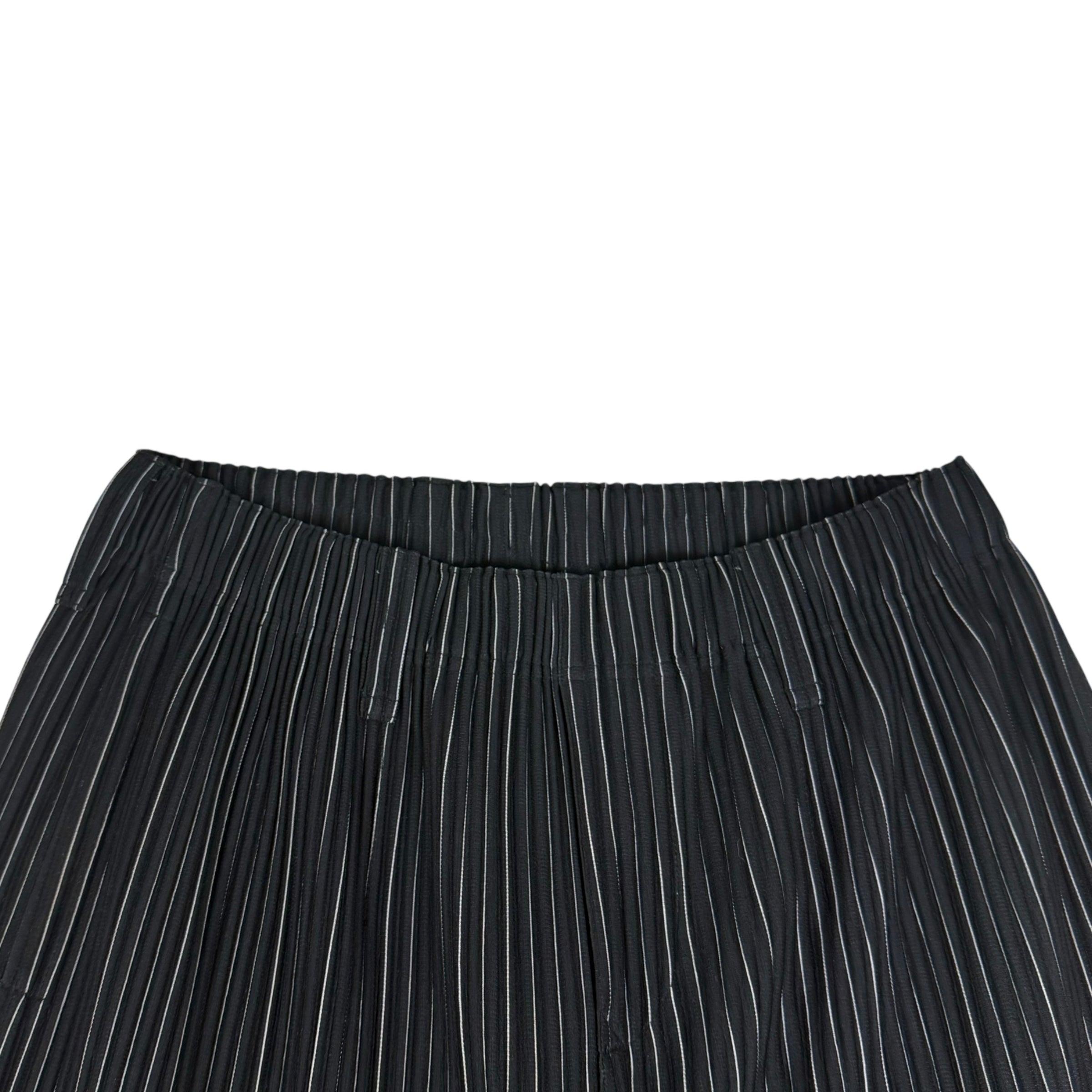 Issey Miyake Homme Plissé Pinstripe Trousers Black (Fits M-L) thumbnail 3