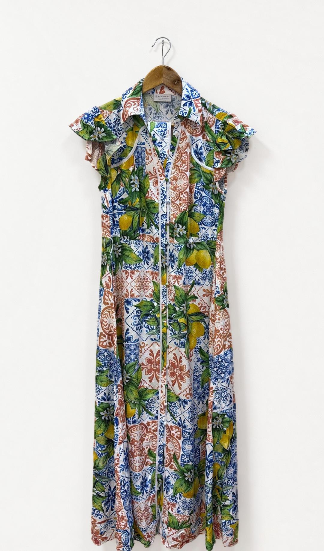 Once Was Multicolour Lemon Print Dress