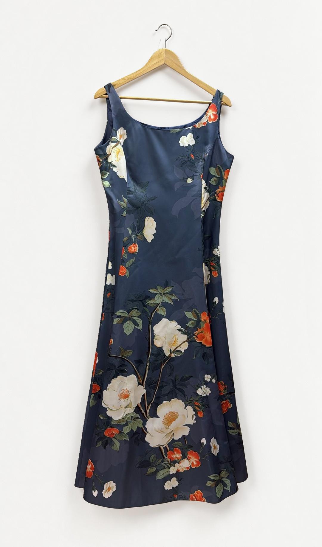 Leo Lin Blue Floral Dress 14