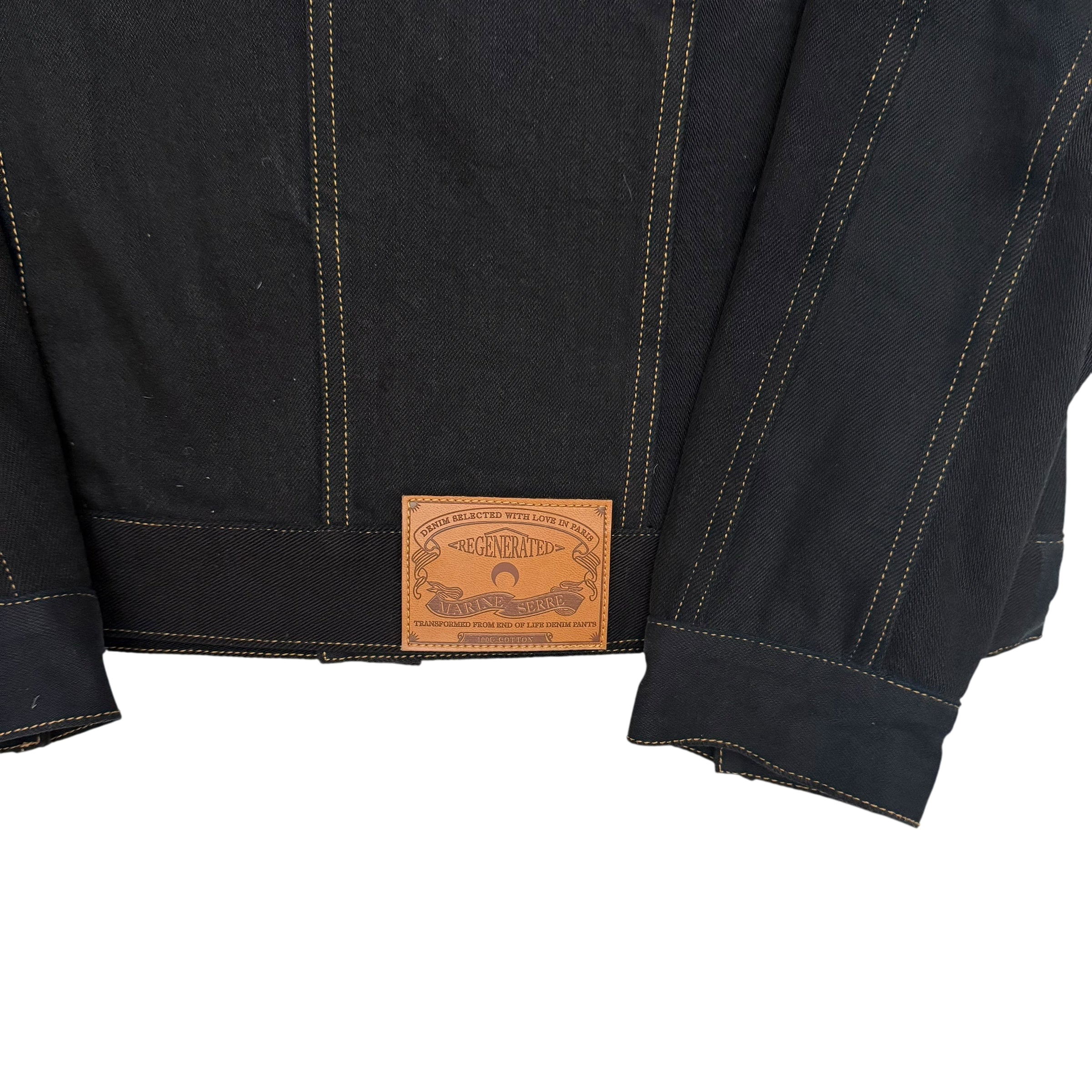 Marine Serre FW22 Crescent Moon Denim Jacket Black (Fits L) thumbnail 4
