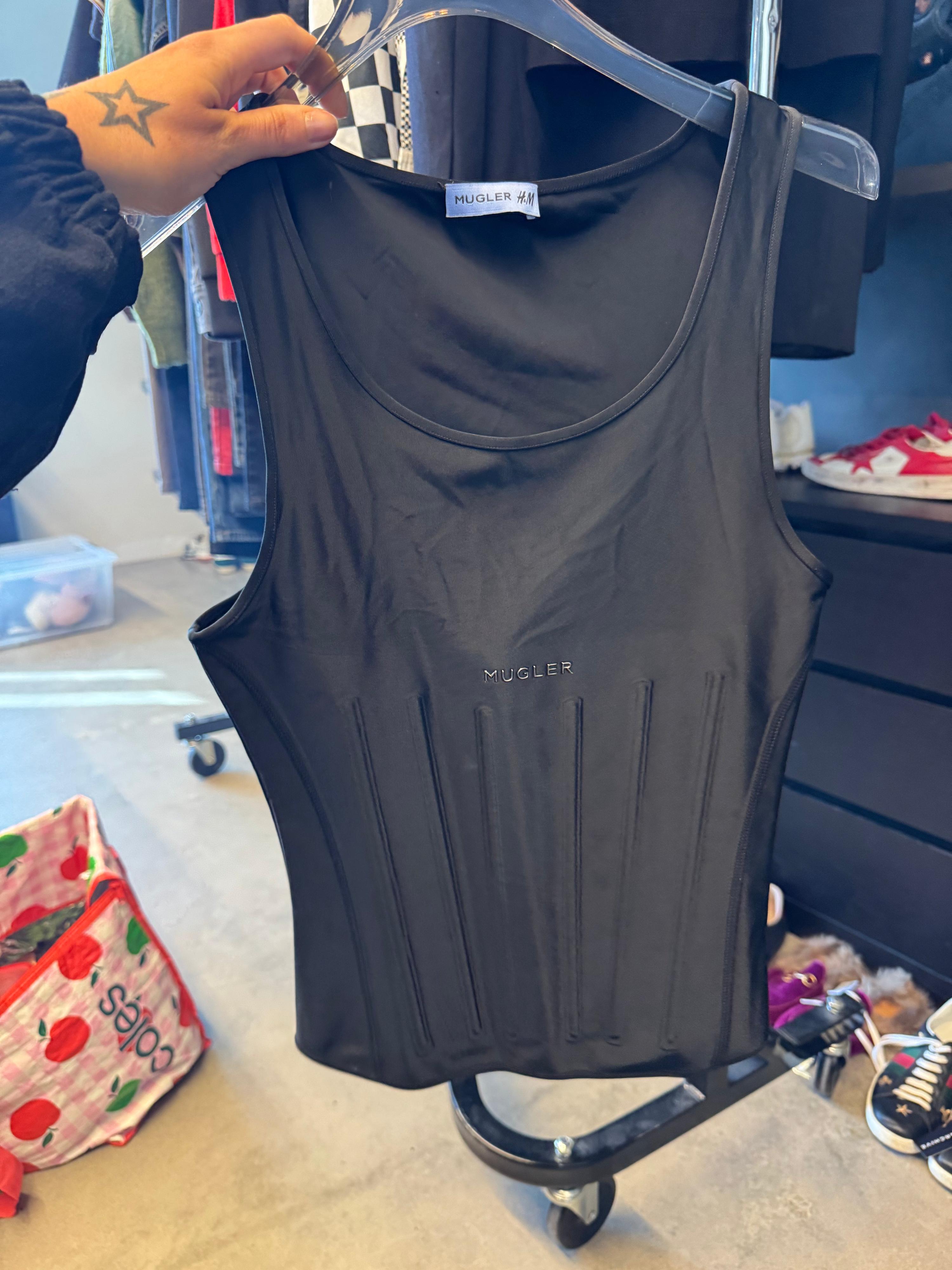 Mugler x H&M Corset Waist Tank Black (Size S)