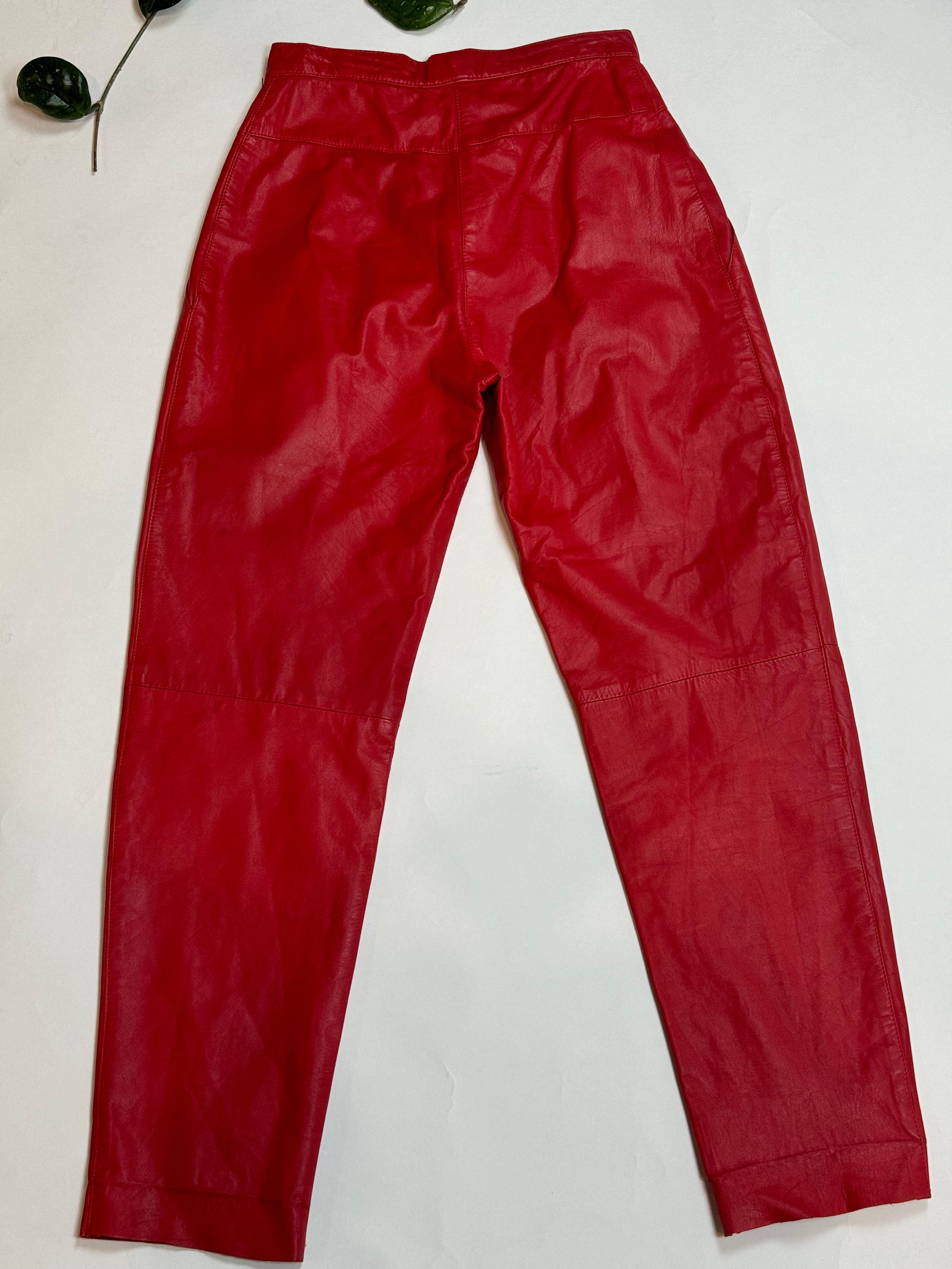 Red Leather Pants thumbnail 2