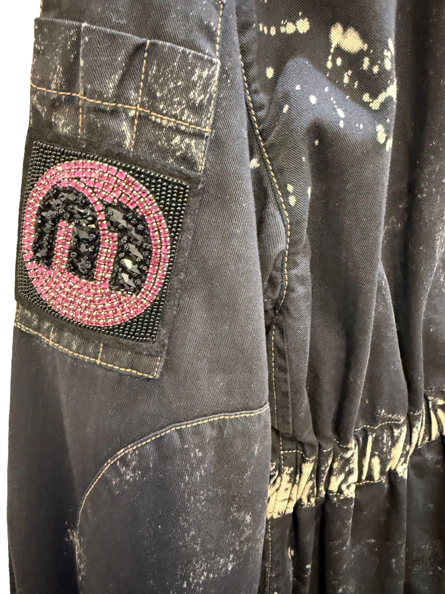 Miu Miu Black Bleached Field Jacket O/S thumbnail 4