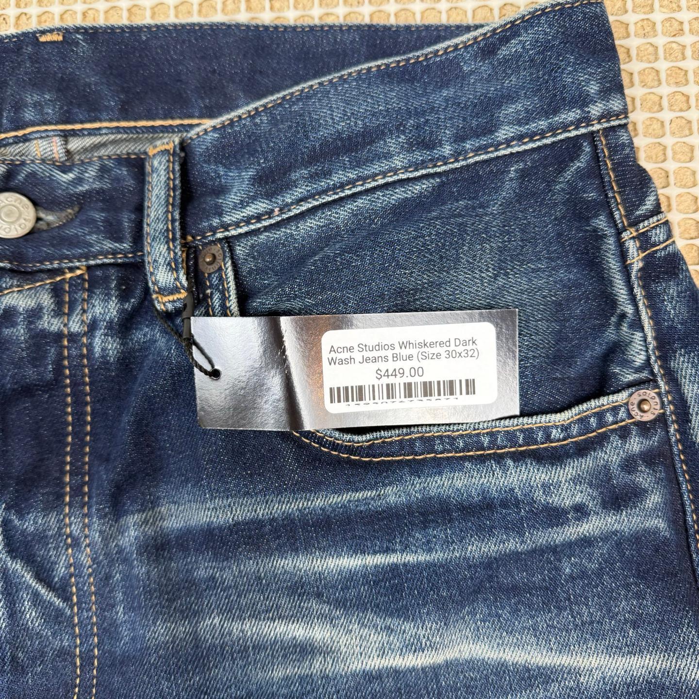 Acne Studios Whiskered Blue Denim Jeans (Size 30) thumbnail 6