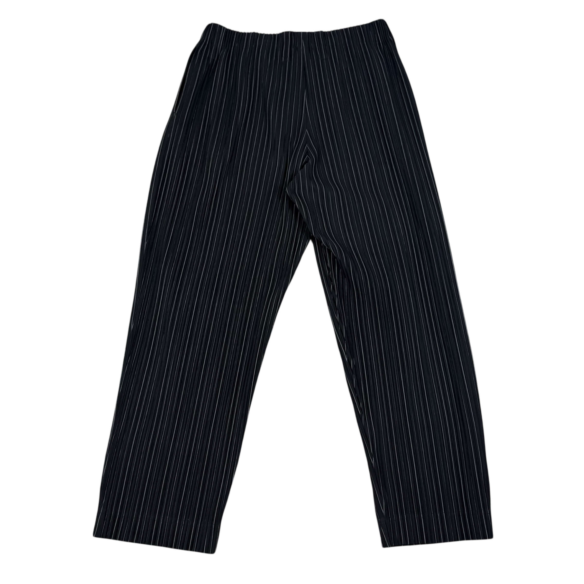 Issey Miyake Homme Plissé Pinstripe Trousers Black (Fits M-L) thumbnail 2