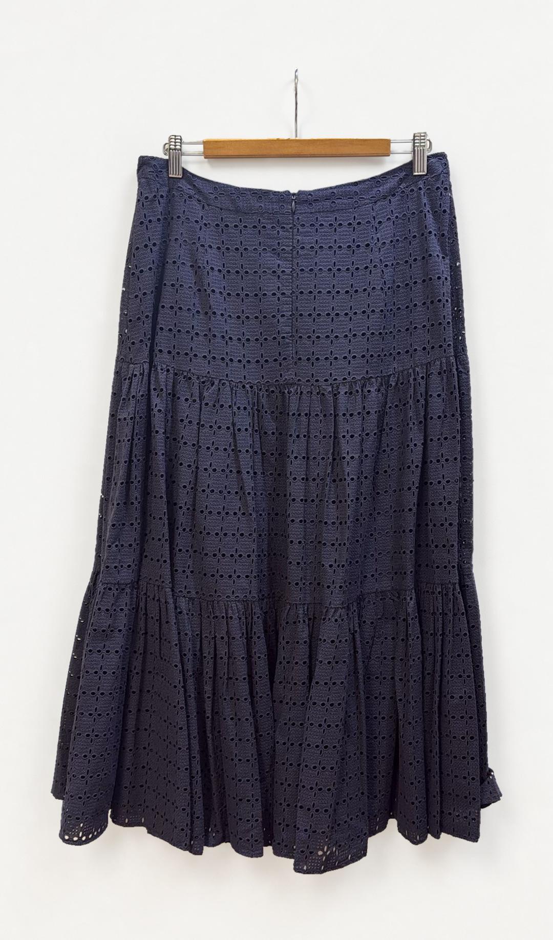 Apartment Clothing Navy Tiered Maxi Skirt 12 thumbnail 2