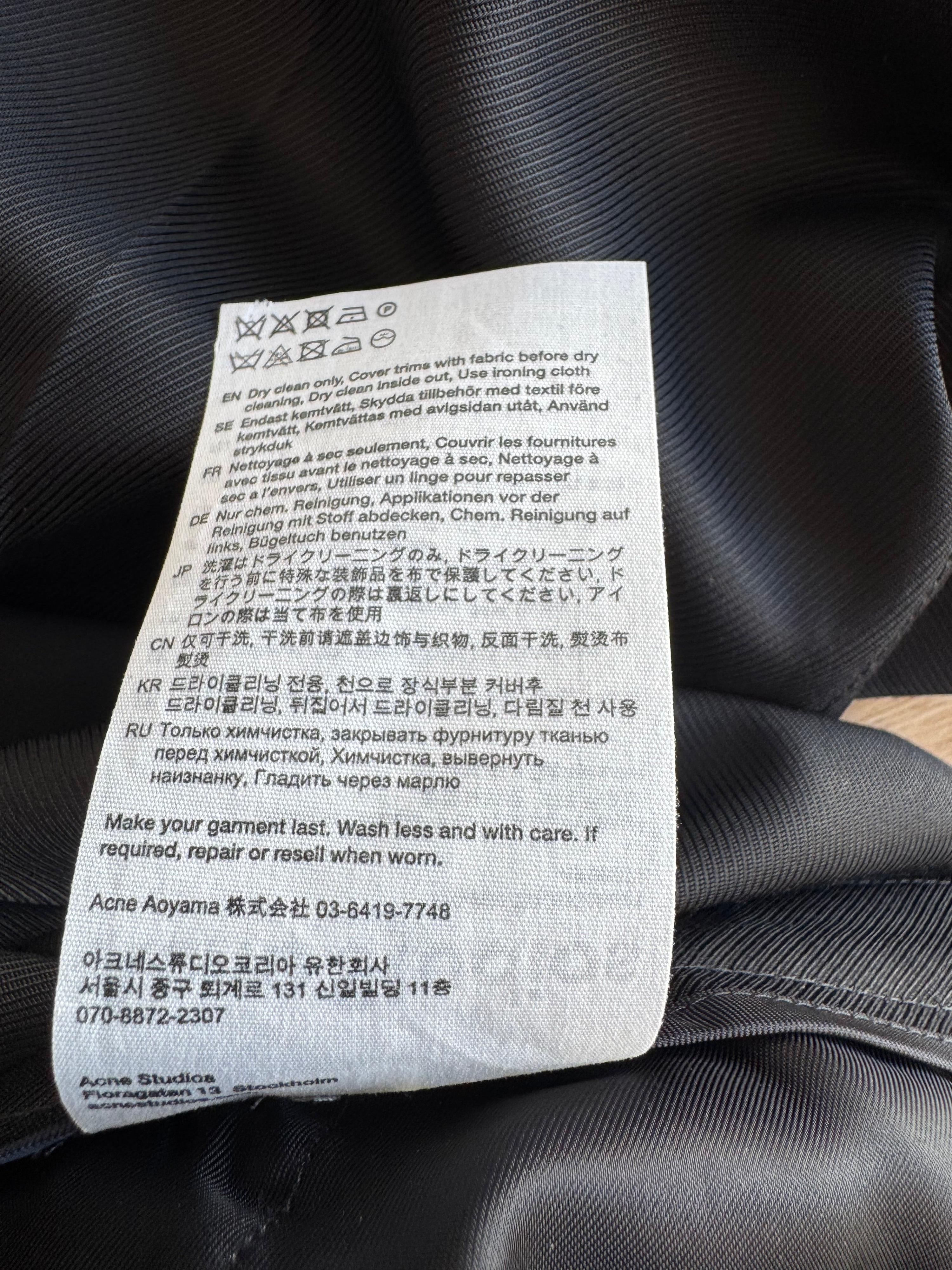 Acne Studios Black Pants - size 48 thumbnail 11