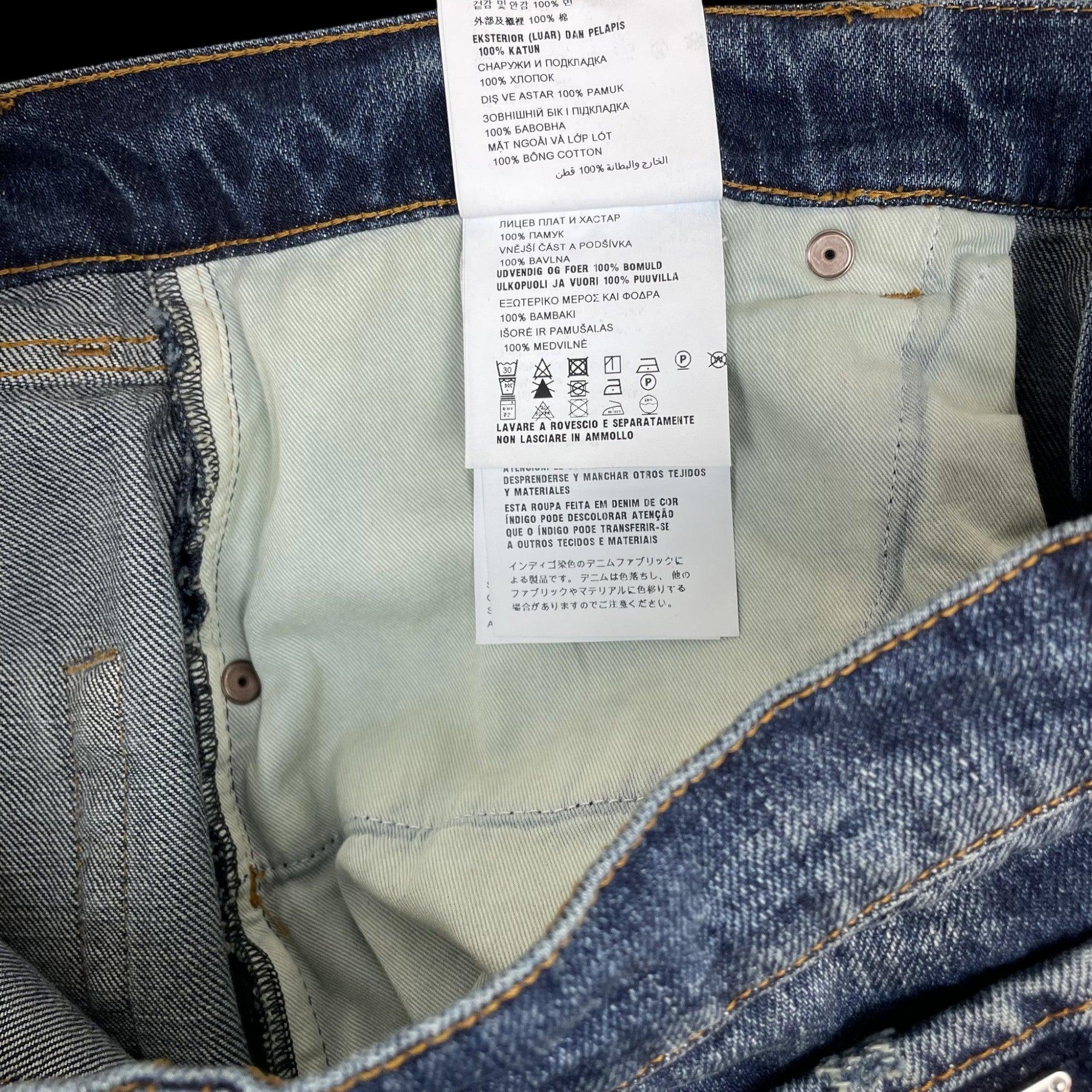 Prada Triangle Plaque Logo Jeans Washed Blue (Size 35”) thumbnail 6