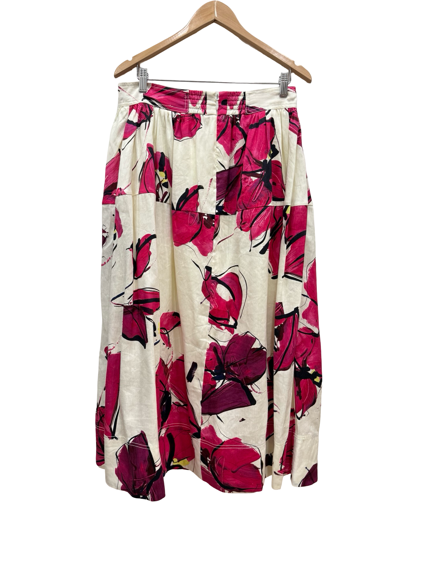 Aje Pink/Cream Flrl Maxi Skirt 14 thumbnail 2