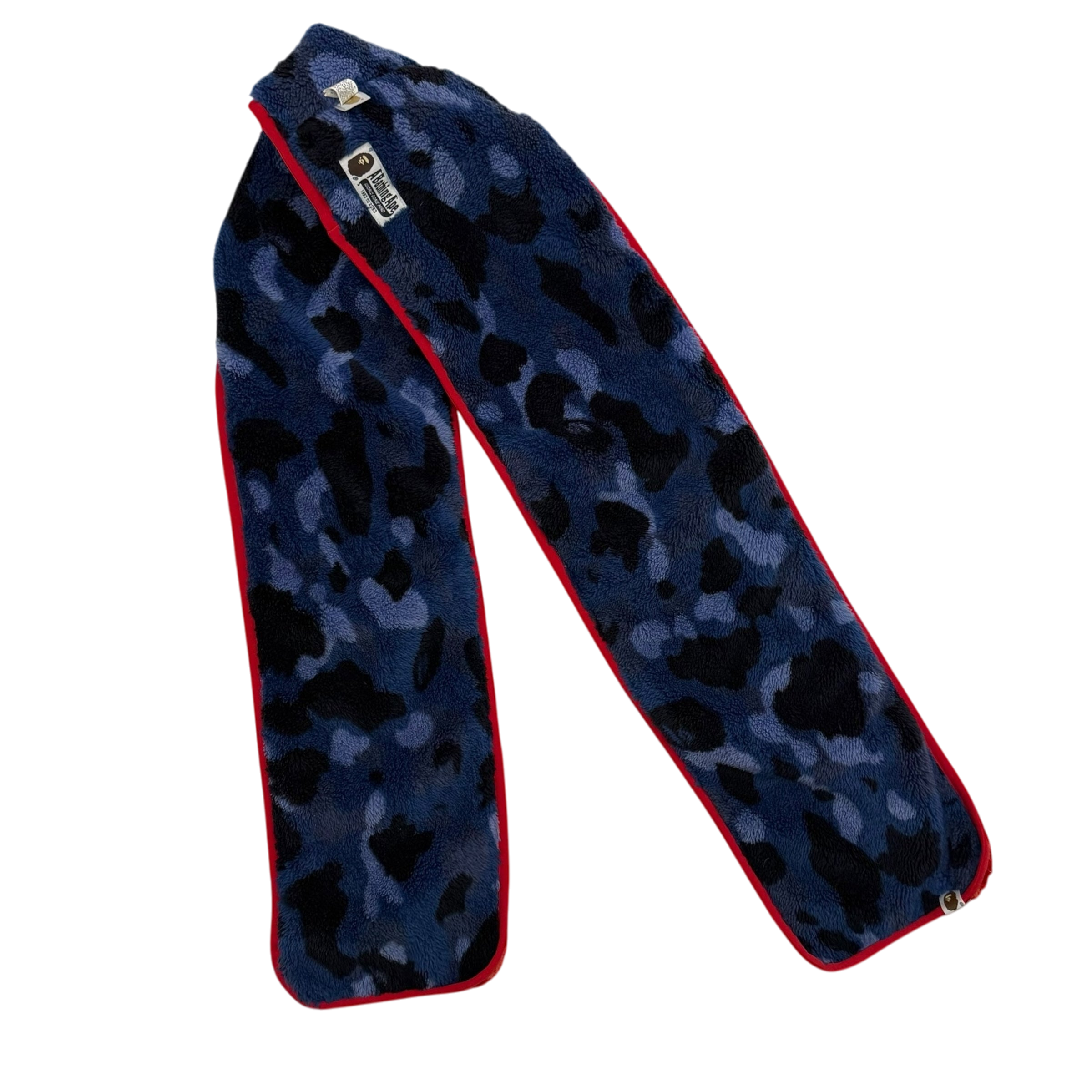 BAPE (A Bathing Ape) Fleece Scarf Red/Blue thumbnail 2