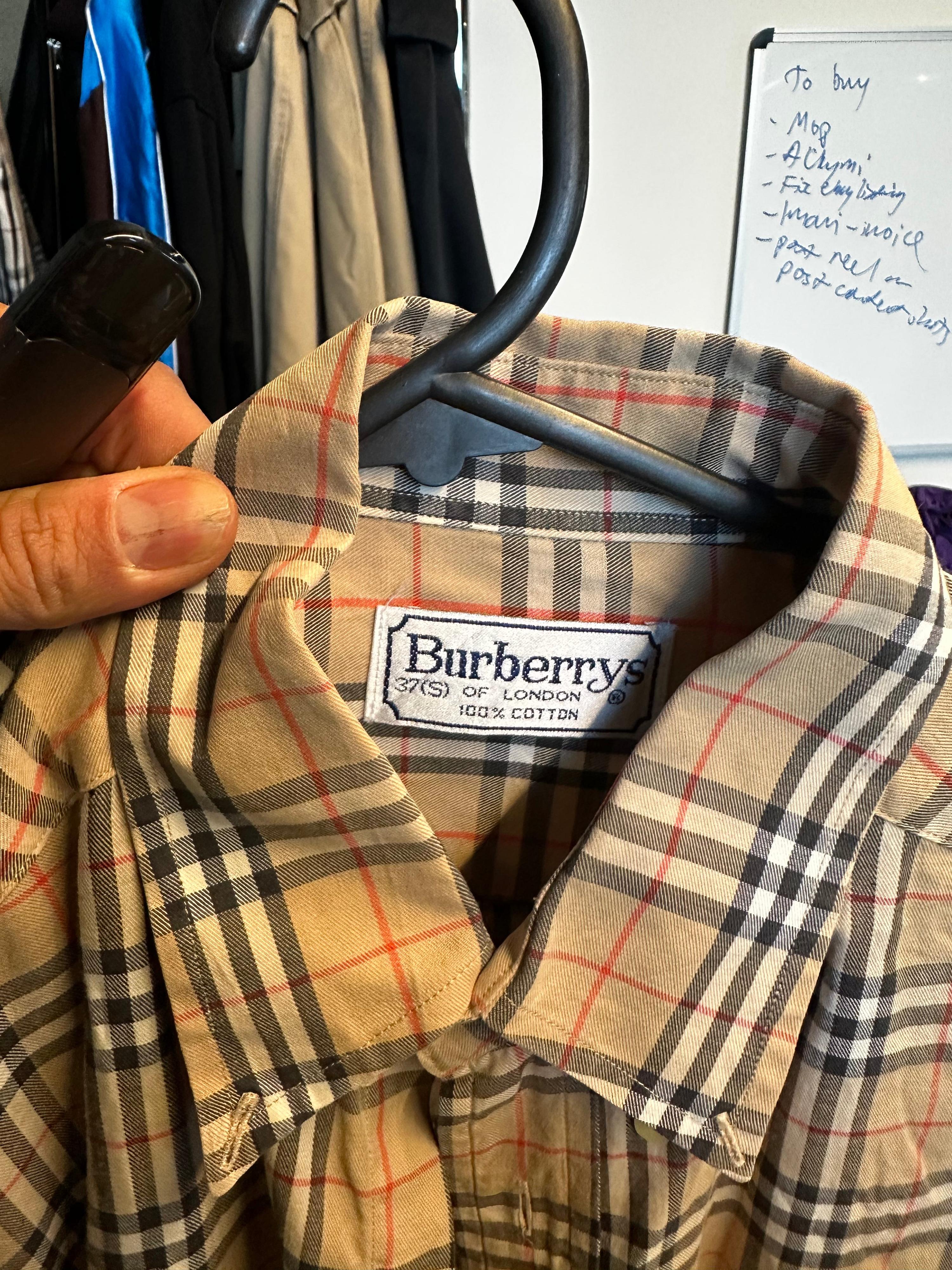 Burberry Vintage Nova Check Long-Sleeve Shirt Beige (Size S) thumbnail 2