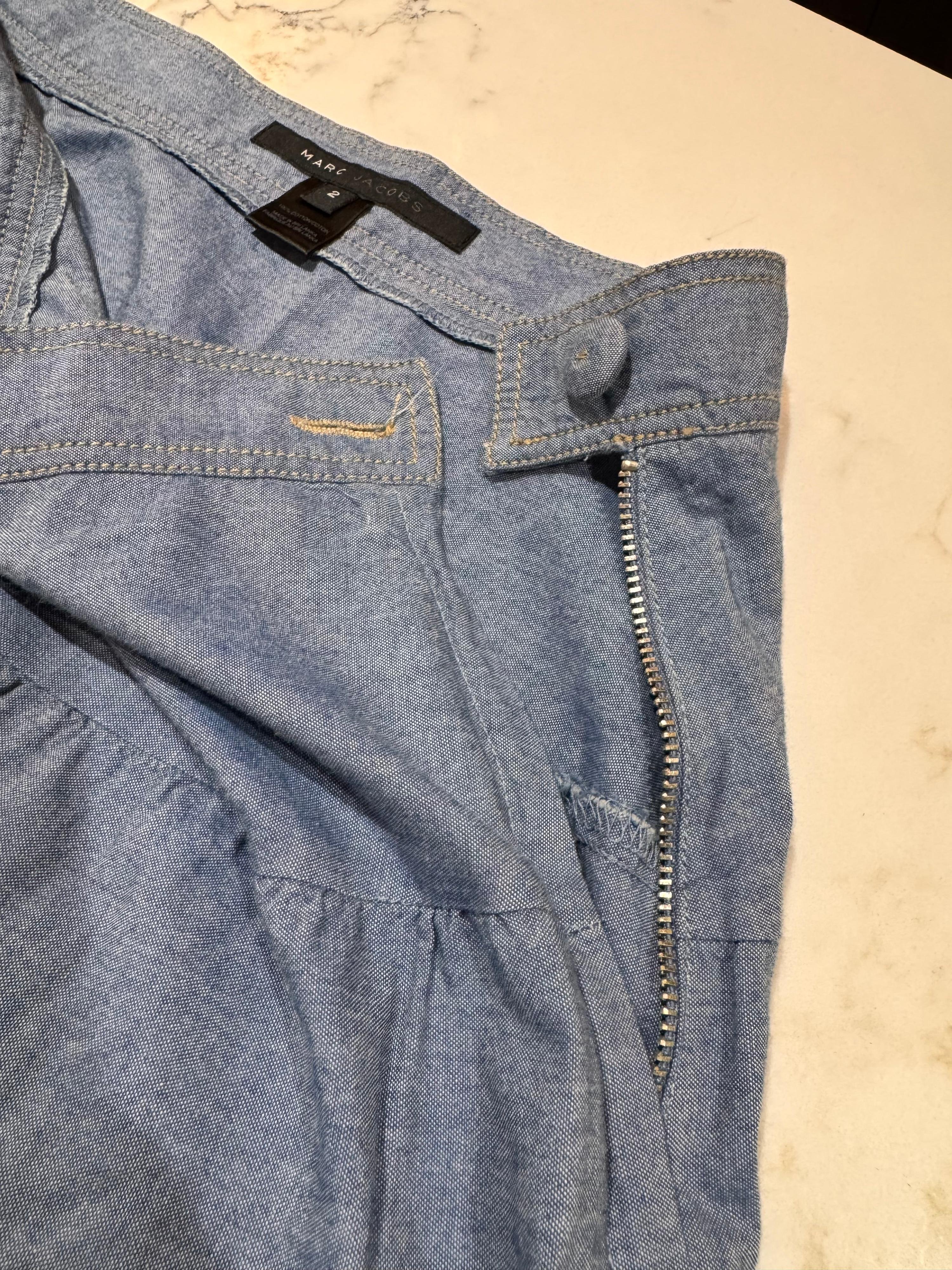 Marc Jacobs Tiered Denim Midi Skirt - size 2 thumbnail 3