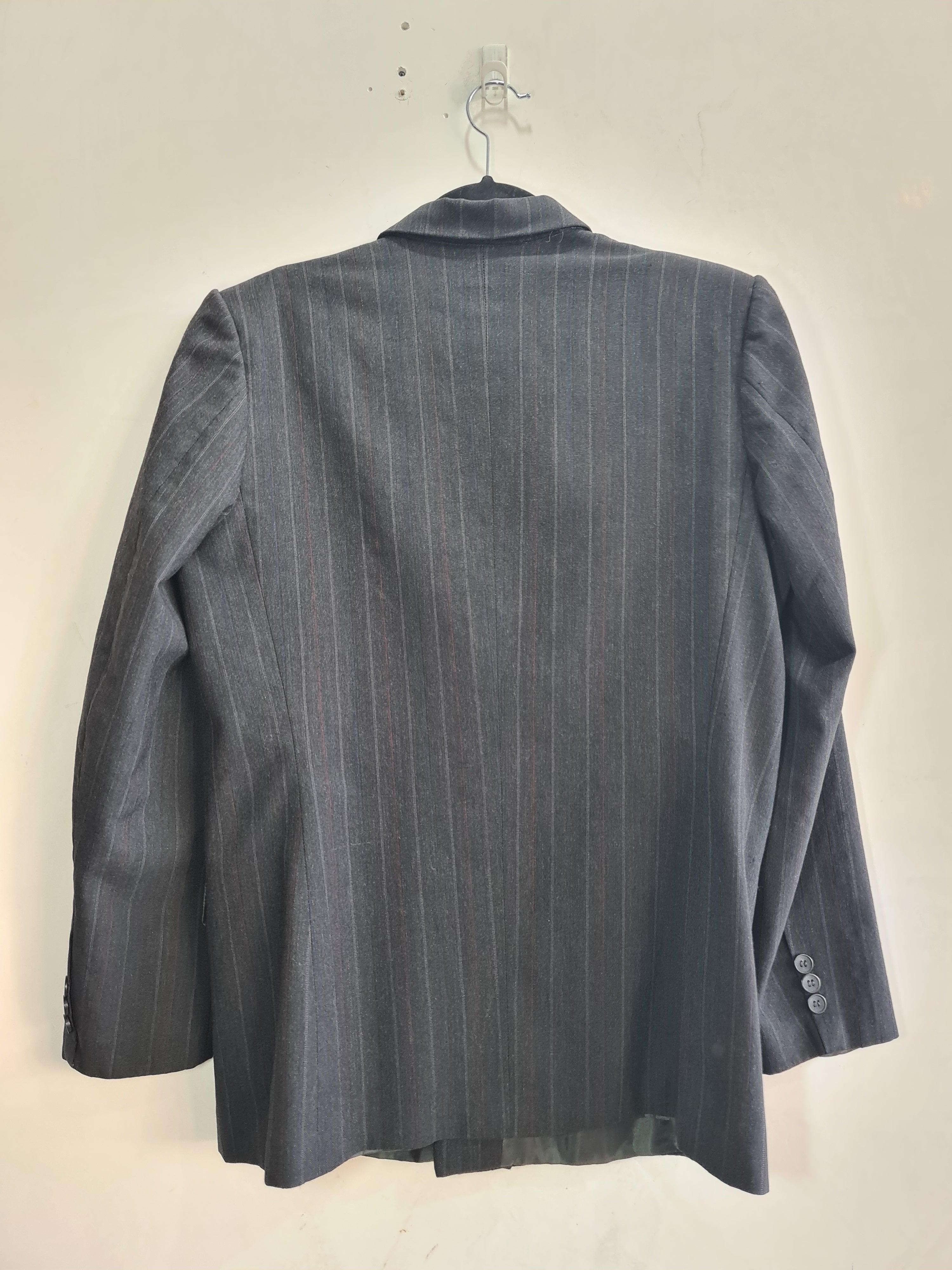 Vintage Caesar Dark Grey pinstripe Blazer - size L thumbnail 3