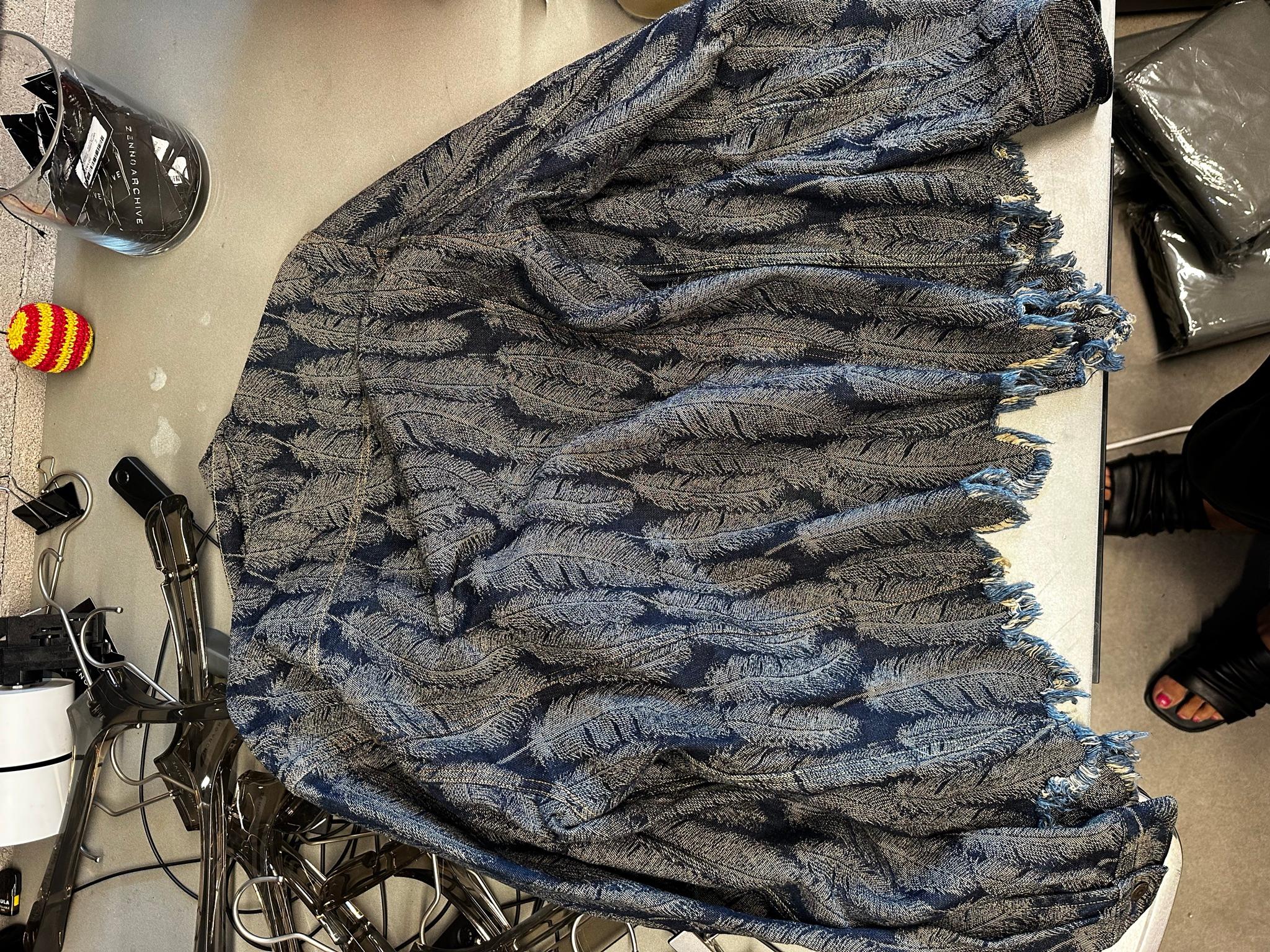Kapital Feather Jacquard Denim Jacket Indigo (Size 4/L-XL) thumbnail 6
