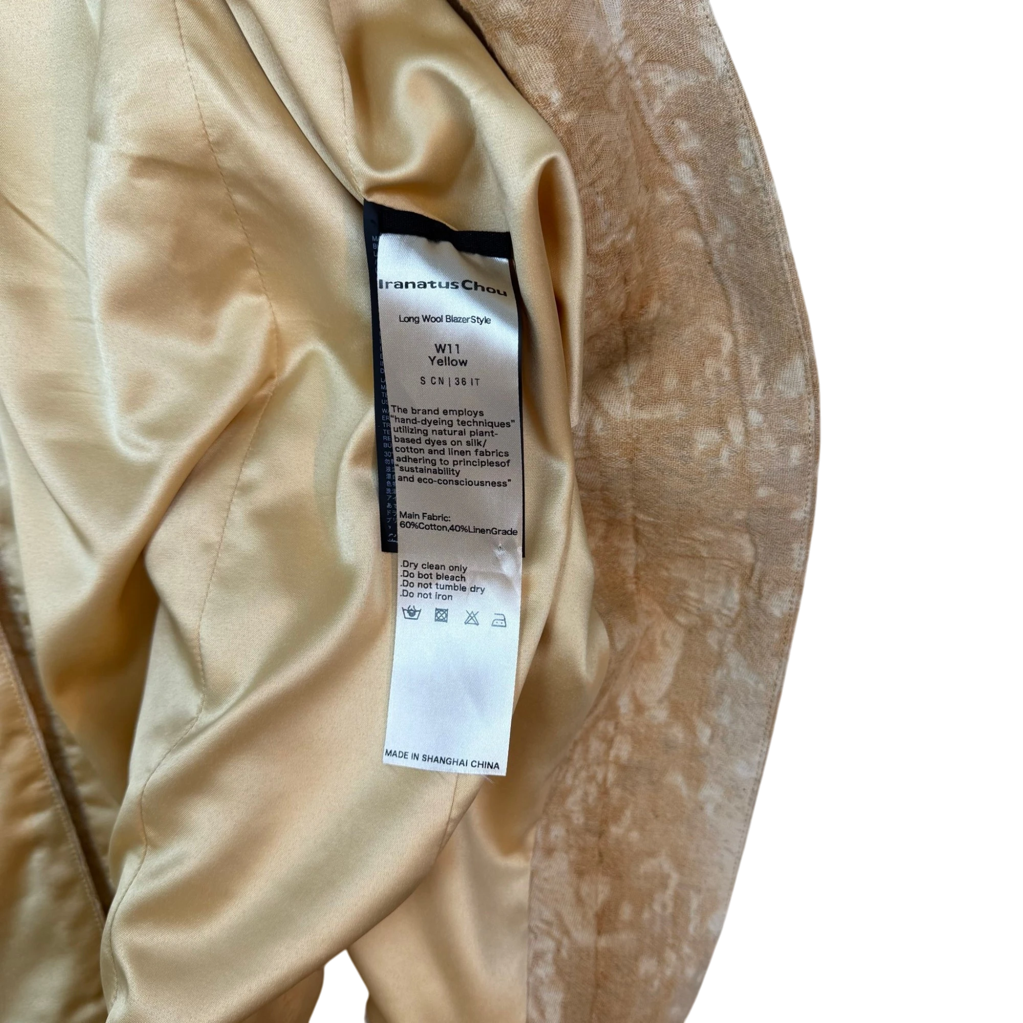Iranatus Chou Linen Blend Coat Brown/White (Size 36) thumbnail 5