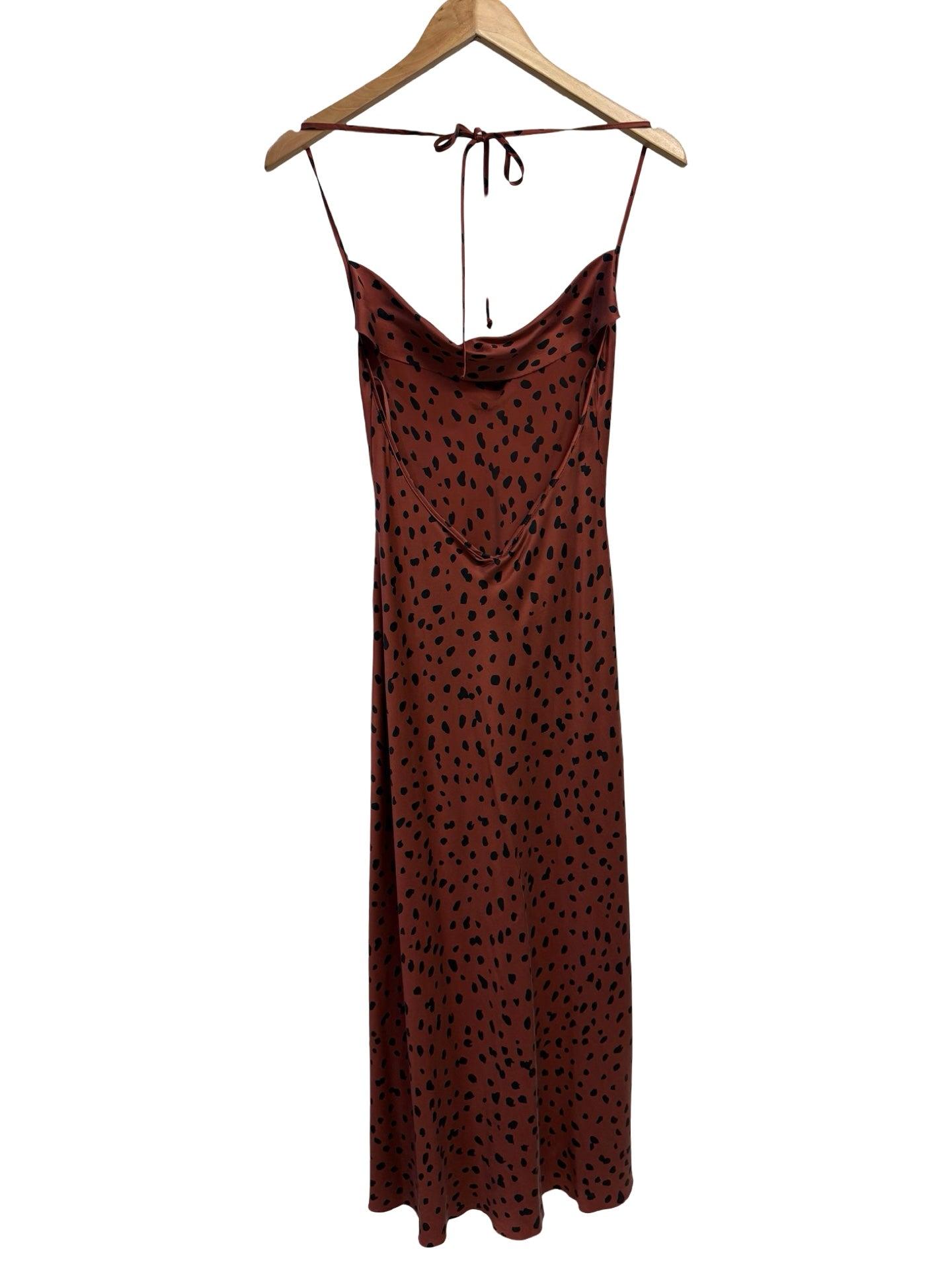 Bec and Bridge Rust Silk Slip Dress 8 thumbnail 2