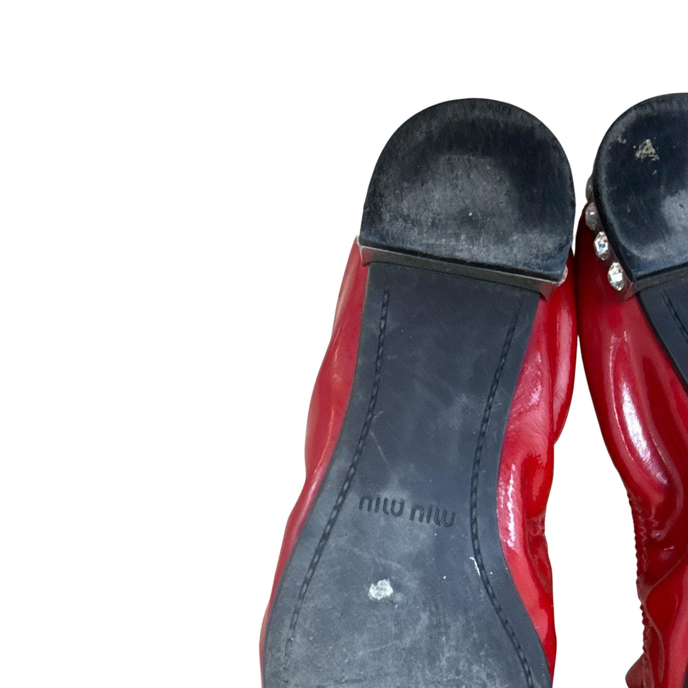 Miu Miu Red Patent flats thumbnail 5