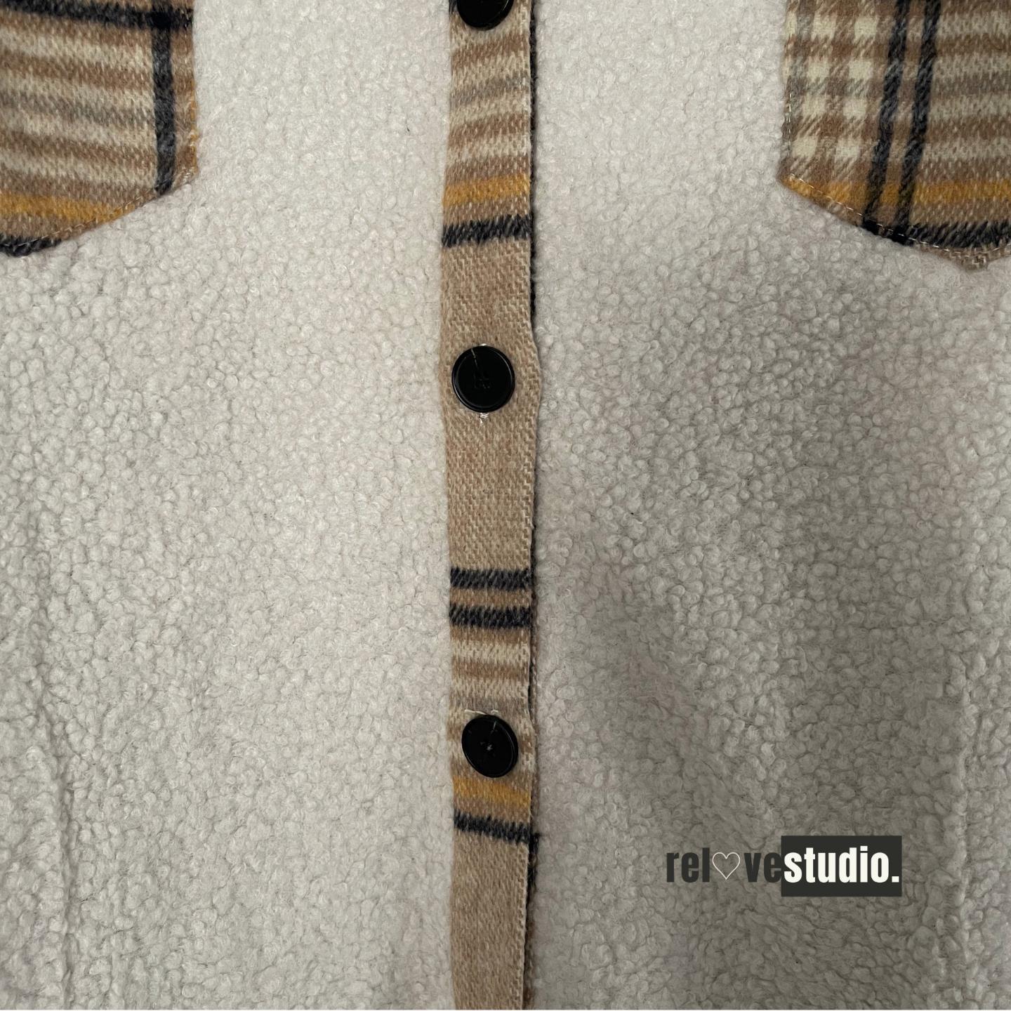 YH&CO LONGLINE PLAID CONTRAST SHERPA SHACKET thumbnail 4