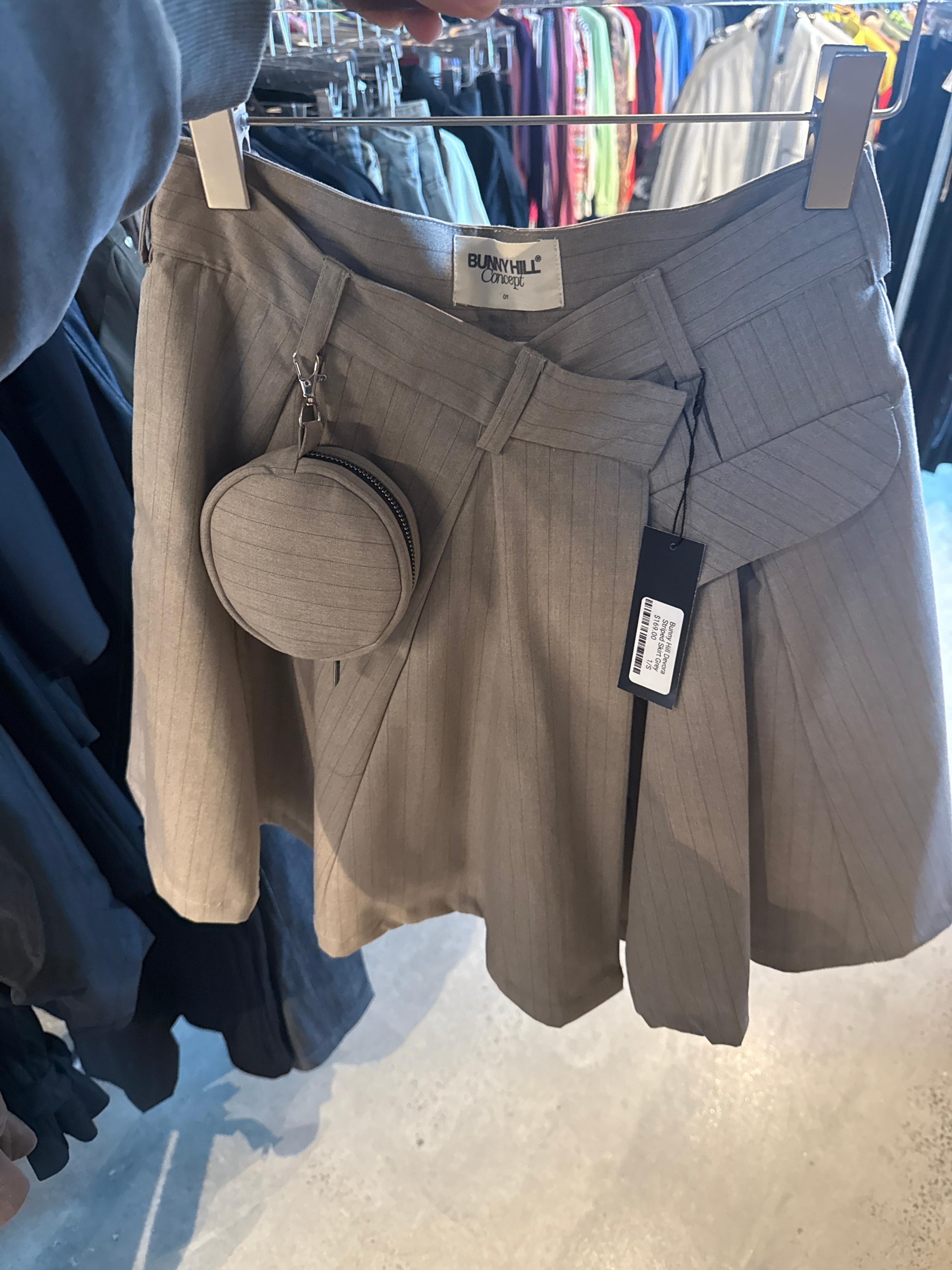 Bunny Hill Devora Striped Skirt Grey - 2/M