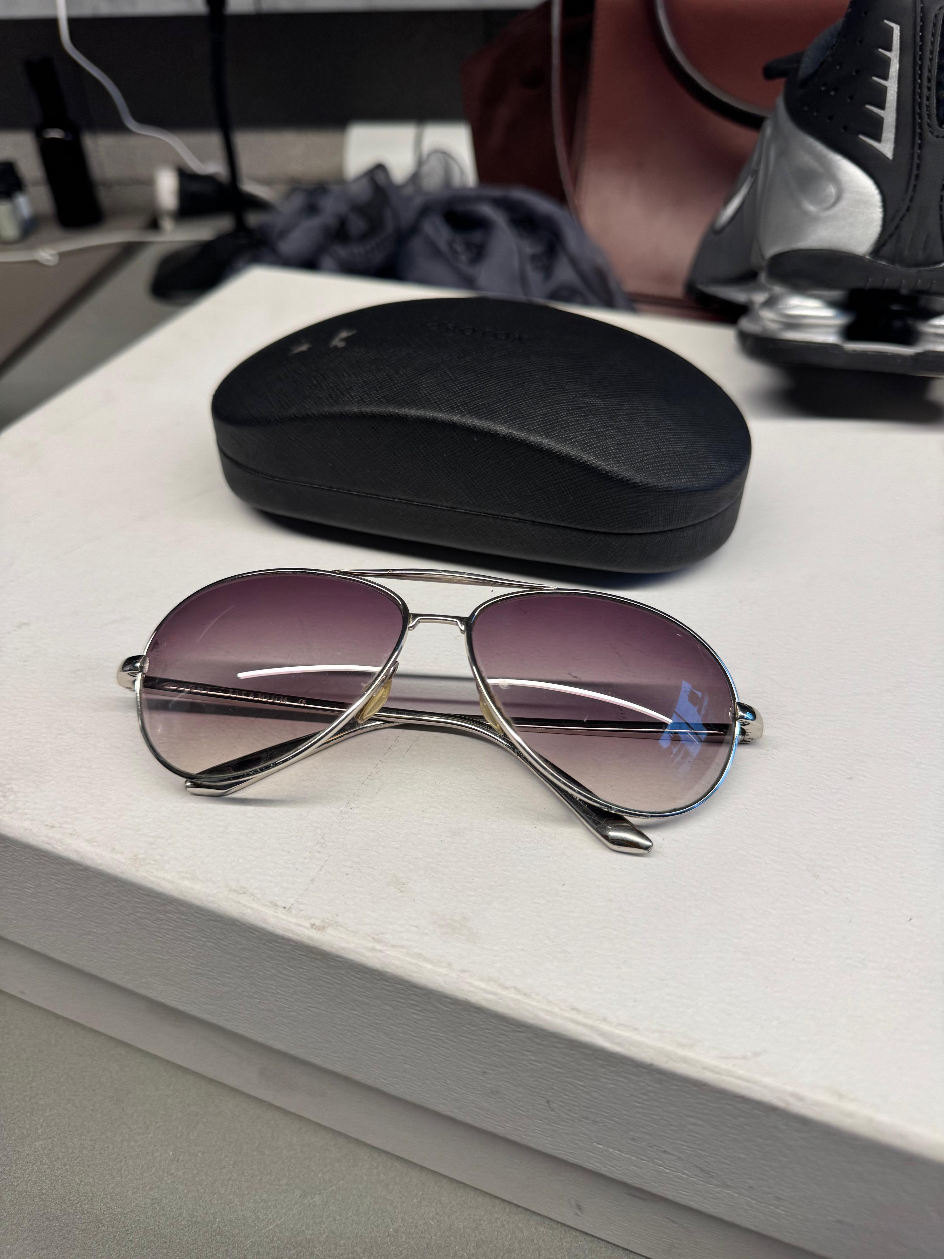 DITA Titanium Aviator Sunglasses Purple/Silver