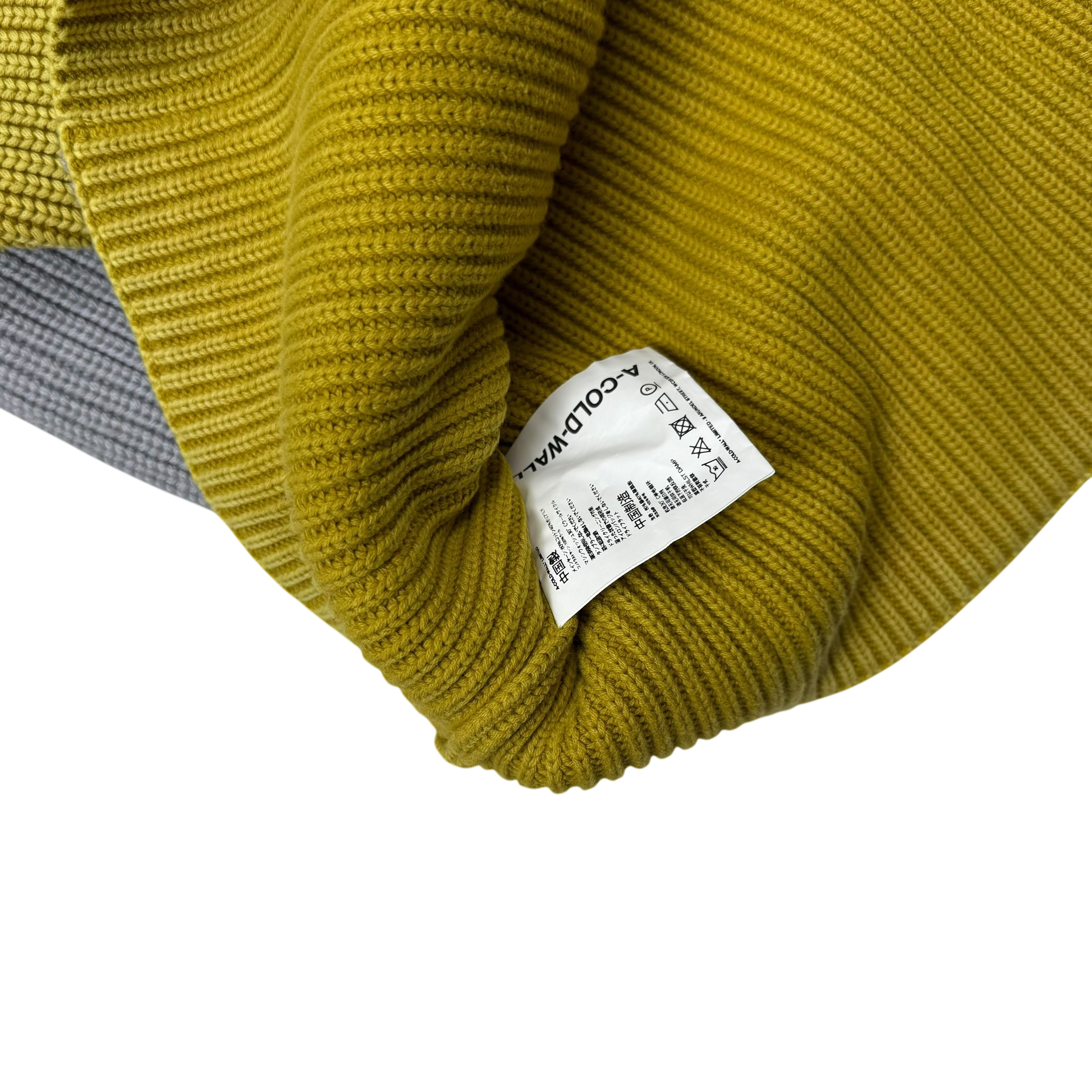 A-Cold-Wall* FW21 Runway Frame Knit Sweatshirt Sulphur Yellow (Size S) thumbnail 5