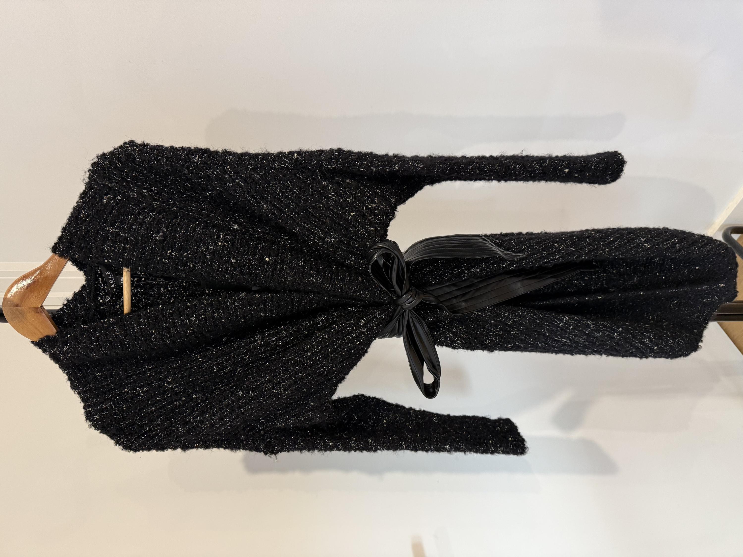 Cable Black Cardigan S/M