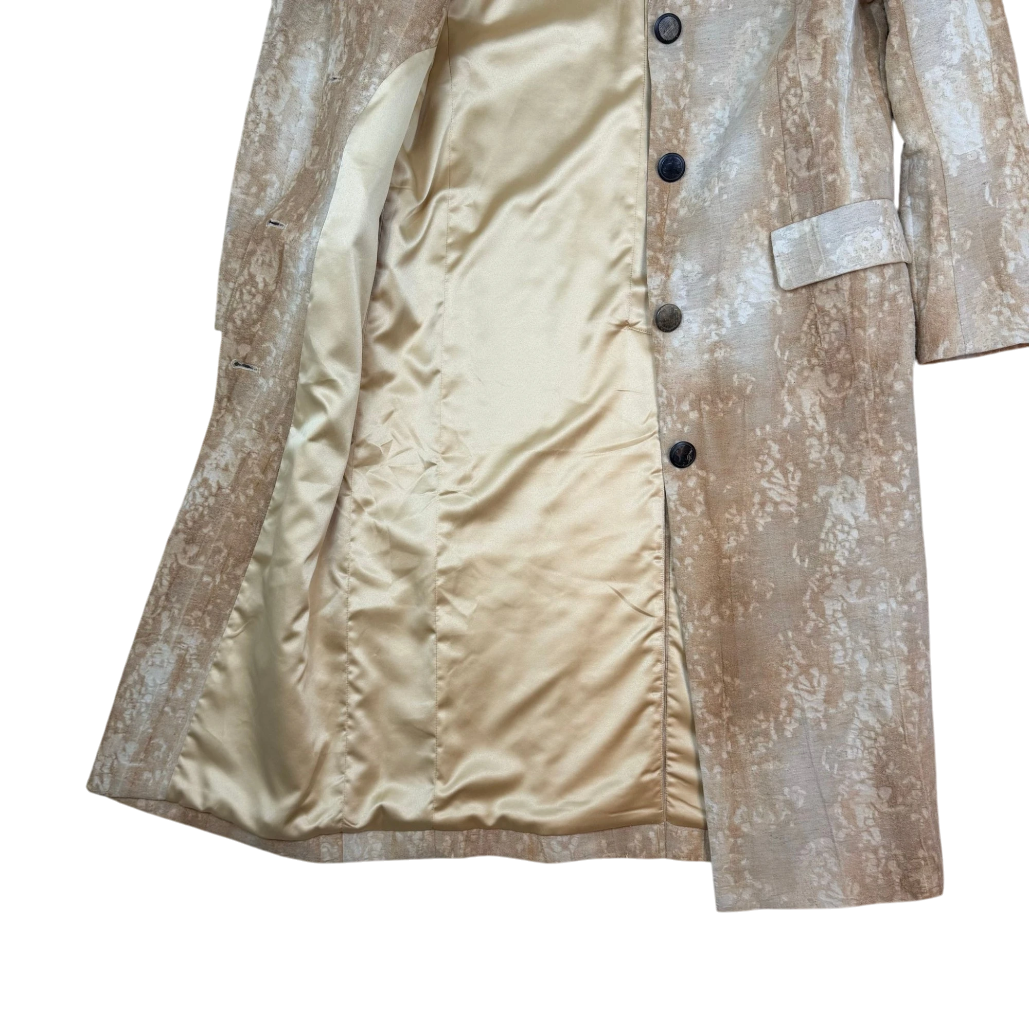 Iranatus Chou Linen Blend Coat Brown/White (Size 36) thumbnail 4