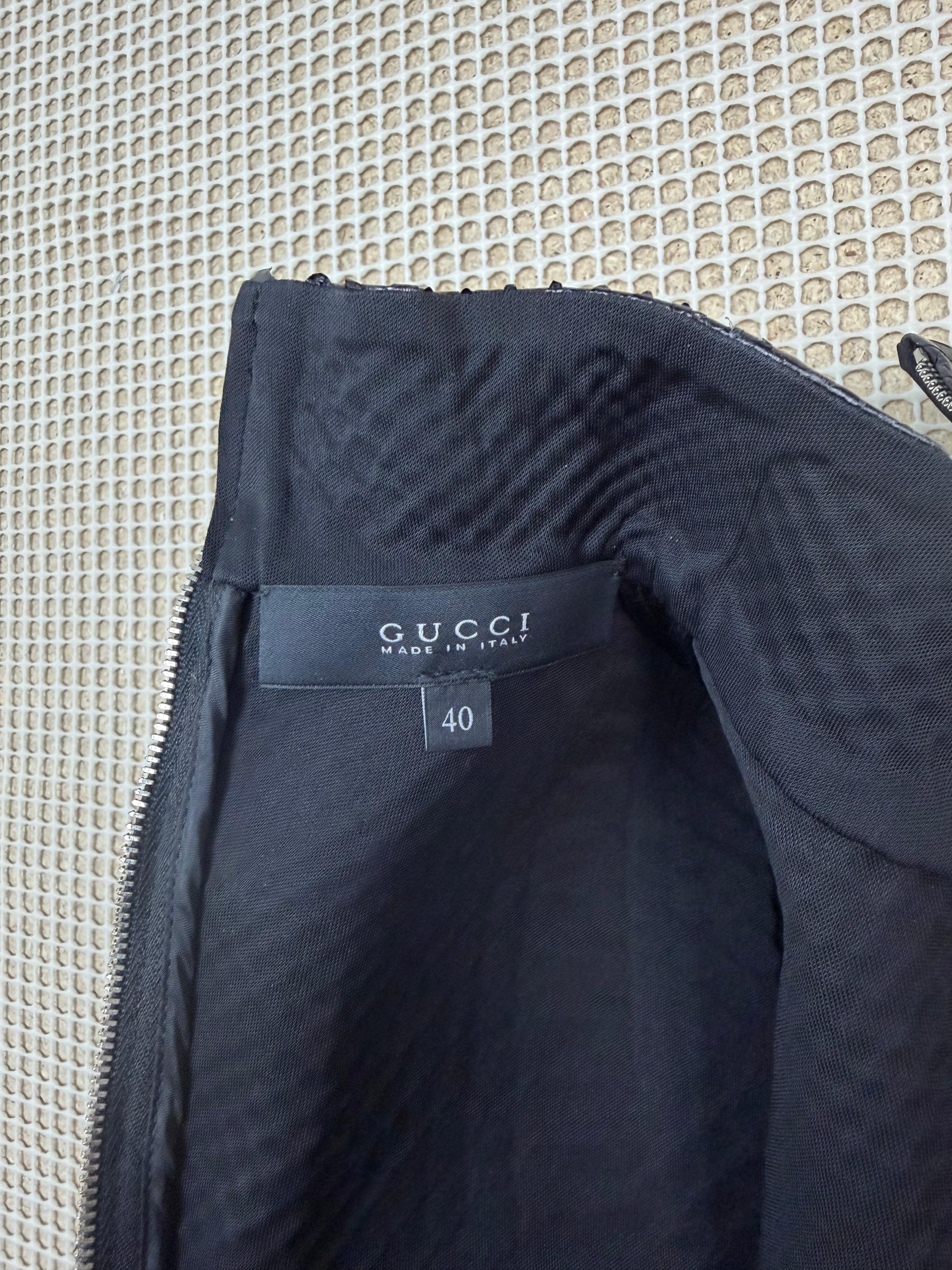 2004 Tom Ford Era Gucci Genuine Python Top Black (Size 40) thumbnail 2