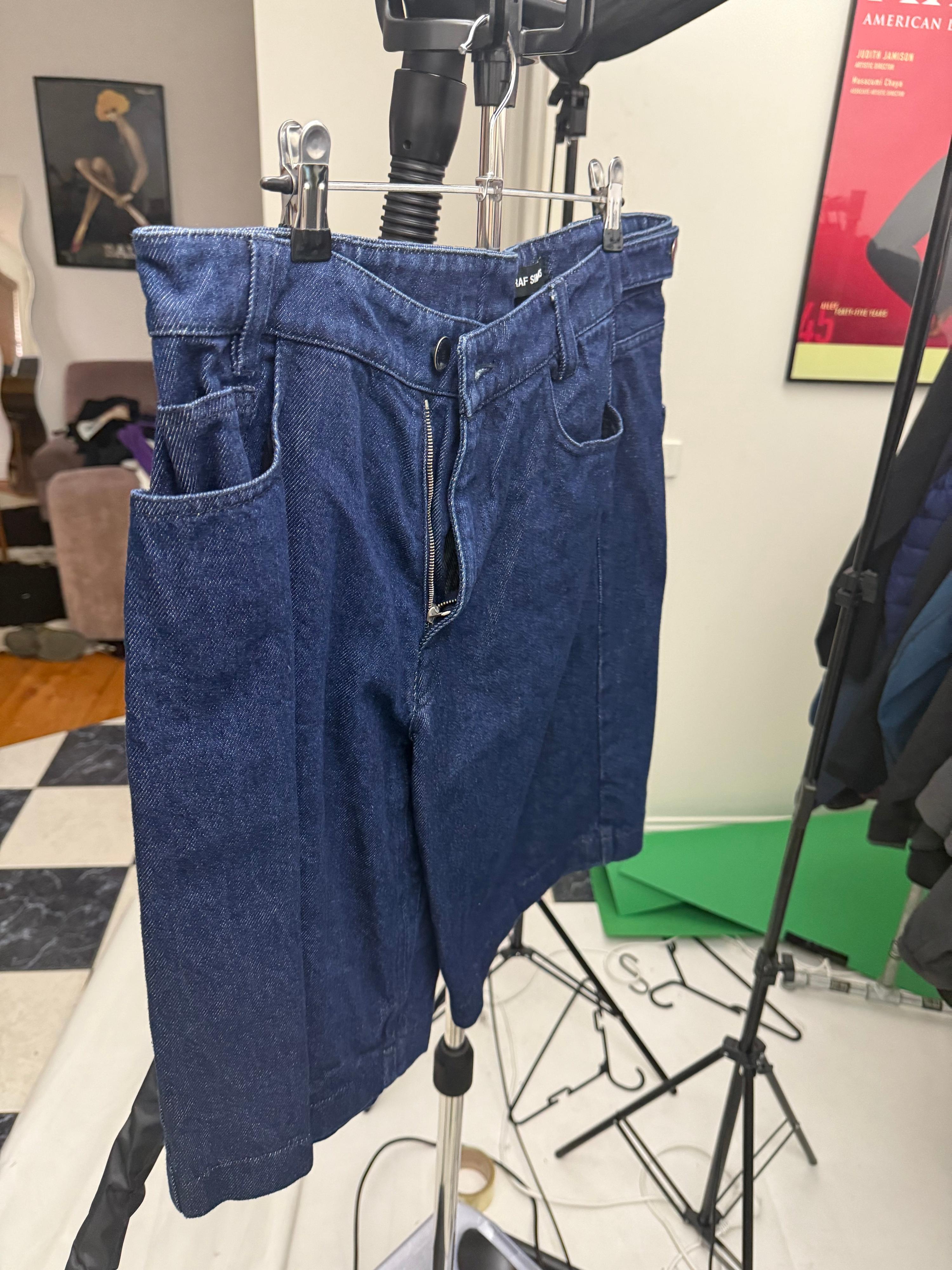 Raf Simons SS18 Replicants Print Denim Shorts (size 32”)