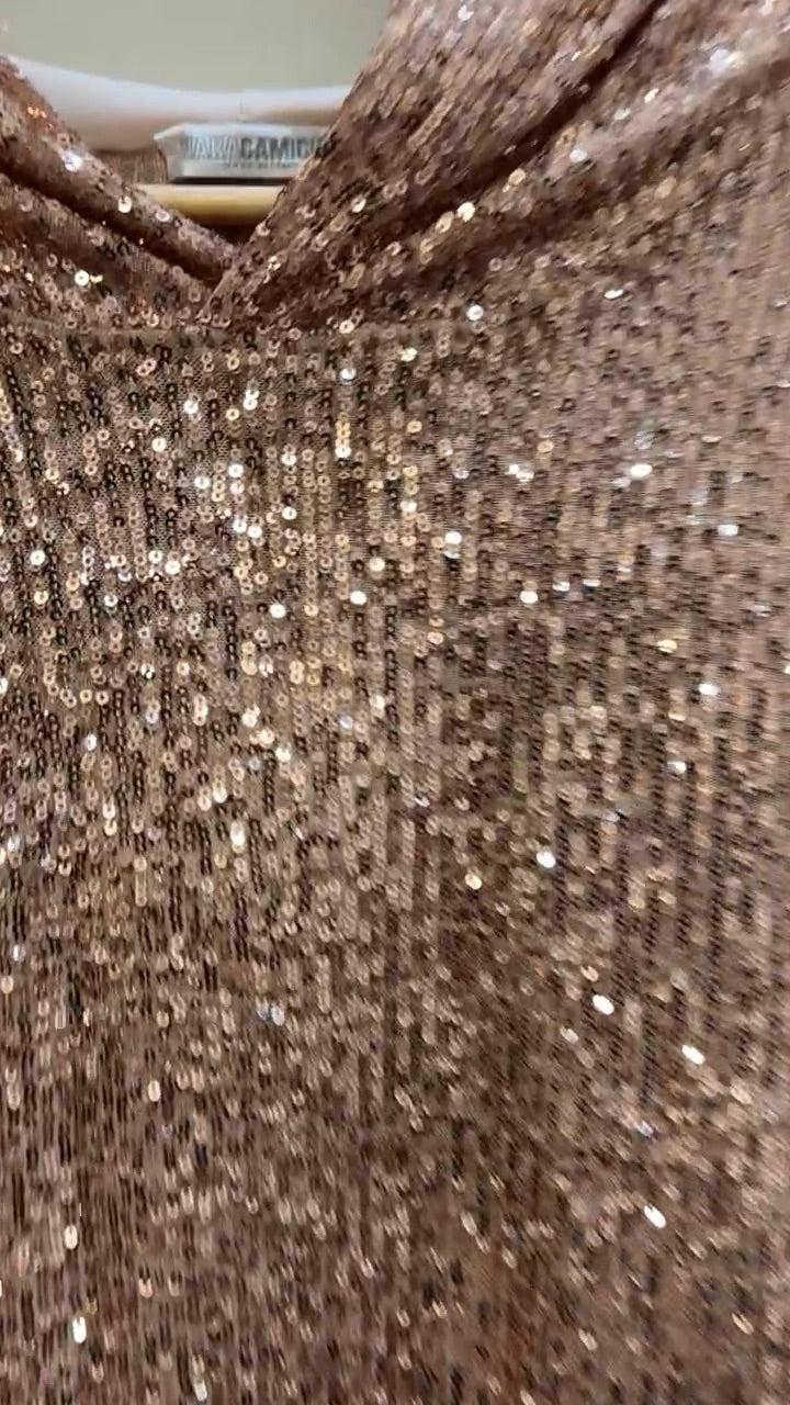 Nara Camicie Bronze Sequin Hoodie 44 thumbnail 3