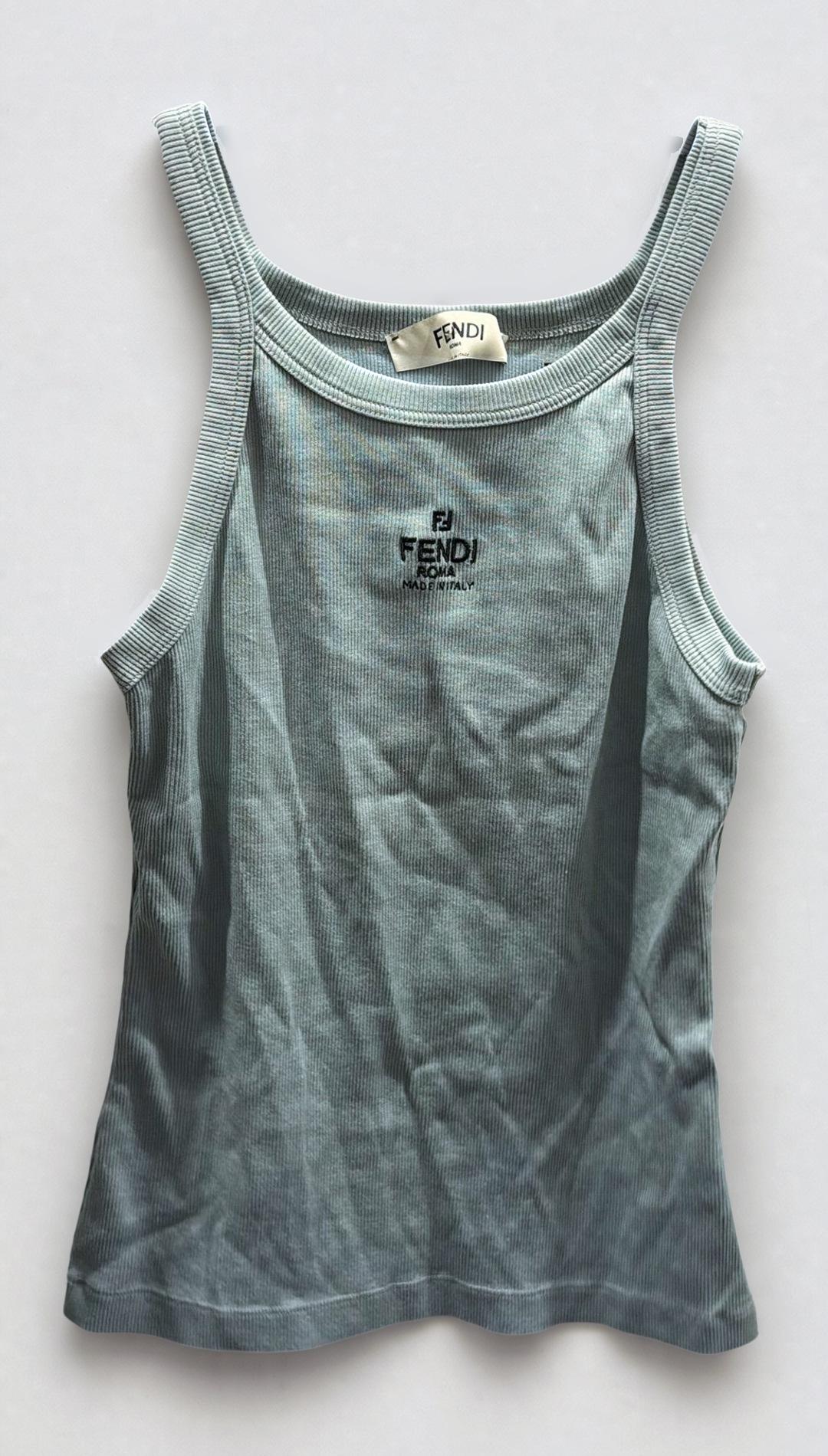 Fendi Ribbed Tank Top